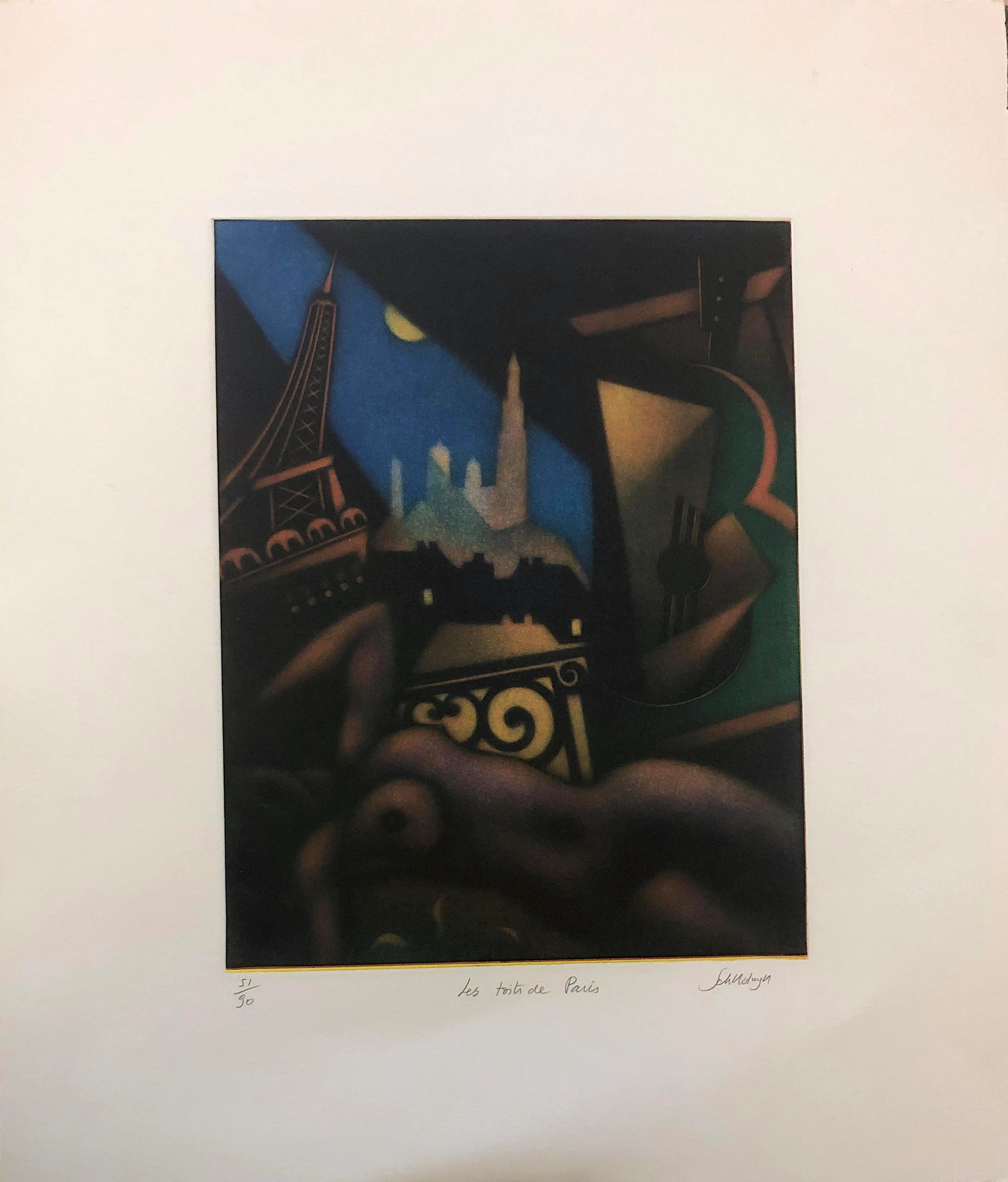Laurent SCHKOLNYK - Les Toits de Paris - Manière noire