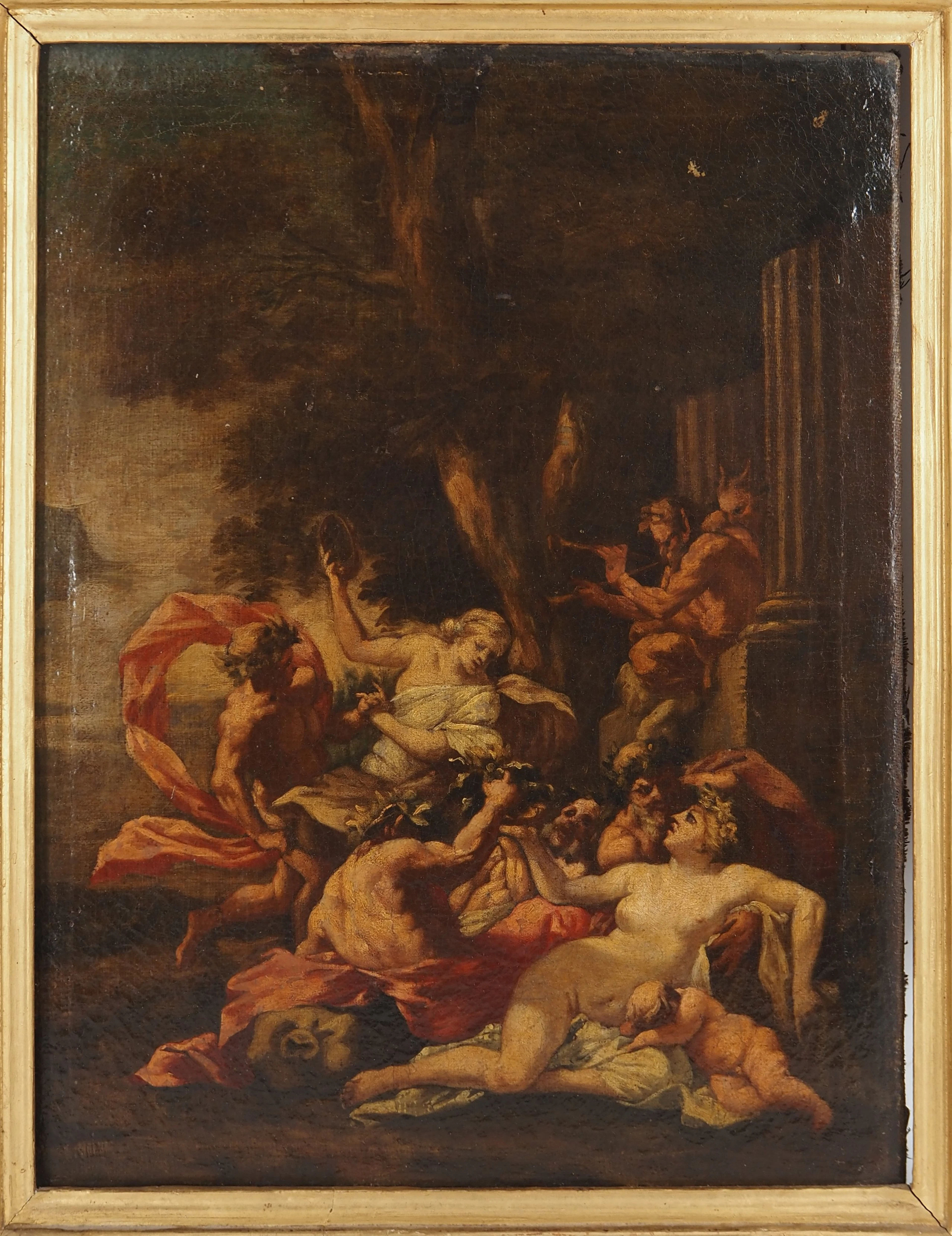 Ecole Française du XVIII° : Bacchanales, Huile sur toile
