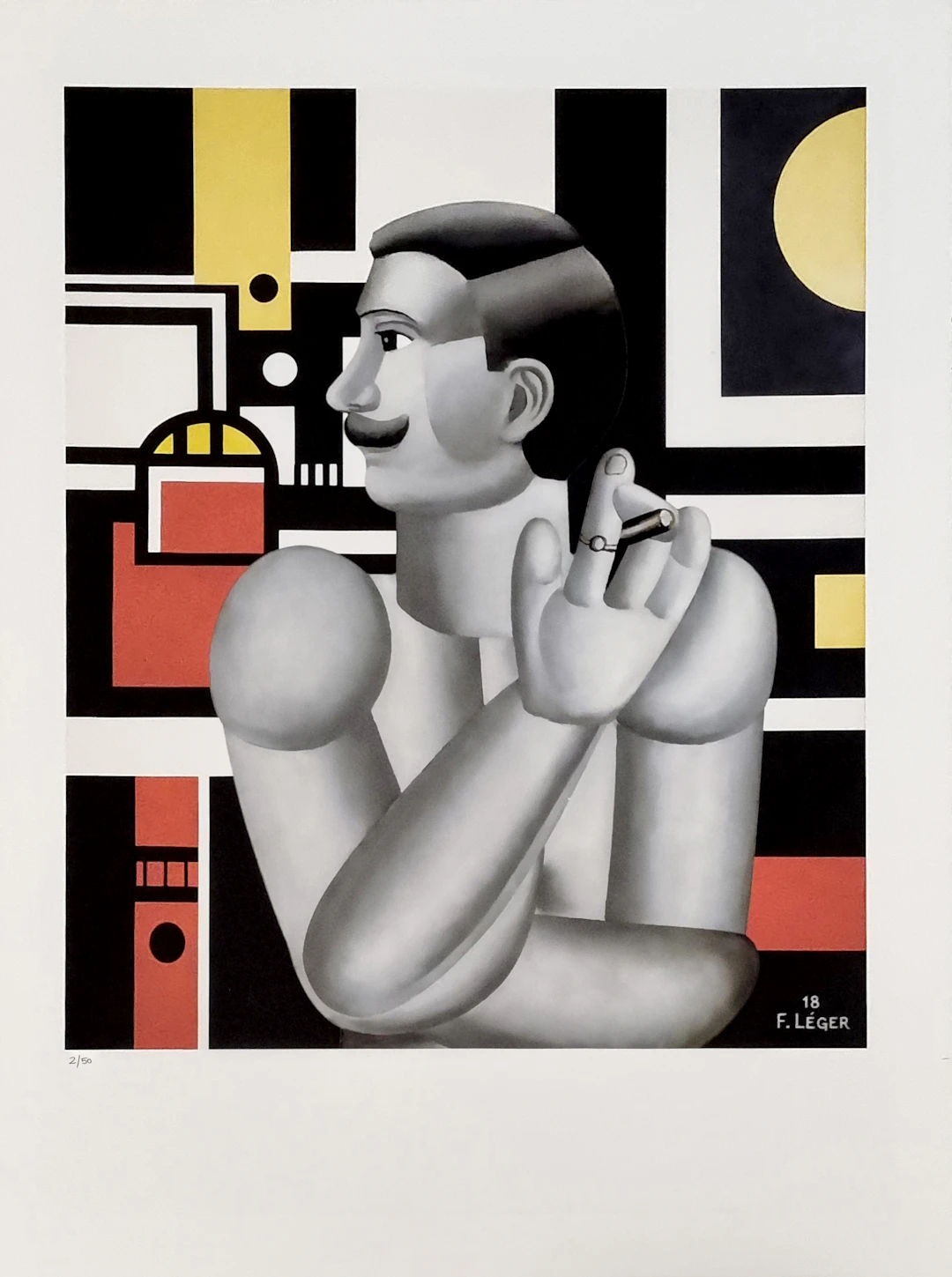 Fernand Léger (d’après), Le Mécanicien, sérigraphie signée, numérotée