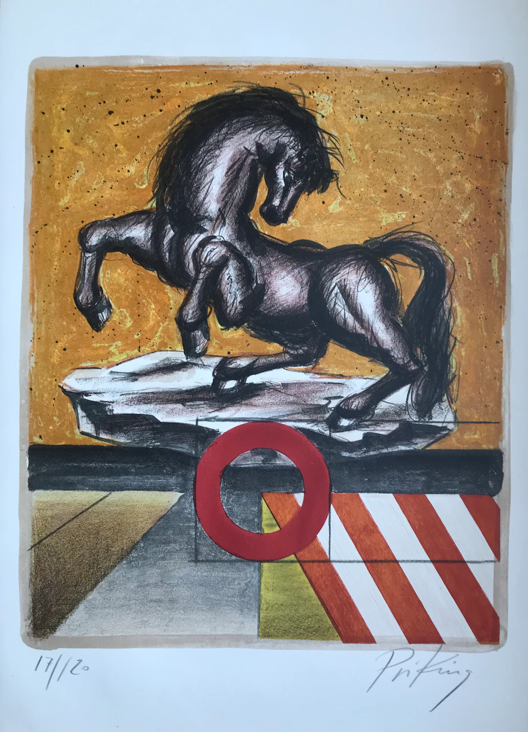 Franz PRIKING - Après l’orage 1972 - Lithographie originale signée