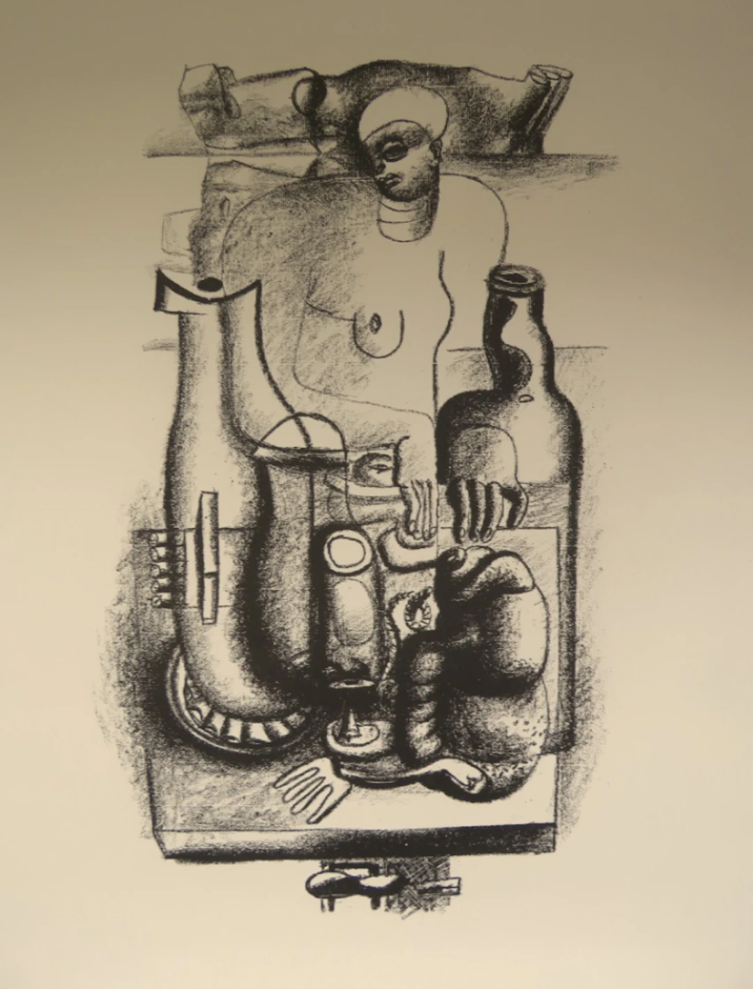LE CORBUSIER (d’après) - Femme et nature morte - Lithographie
