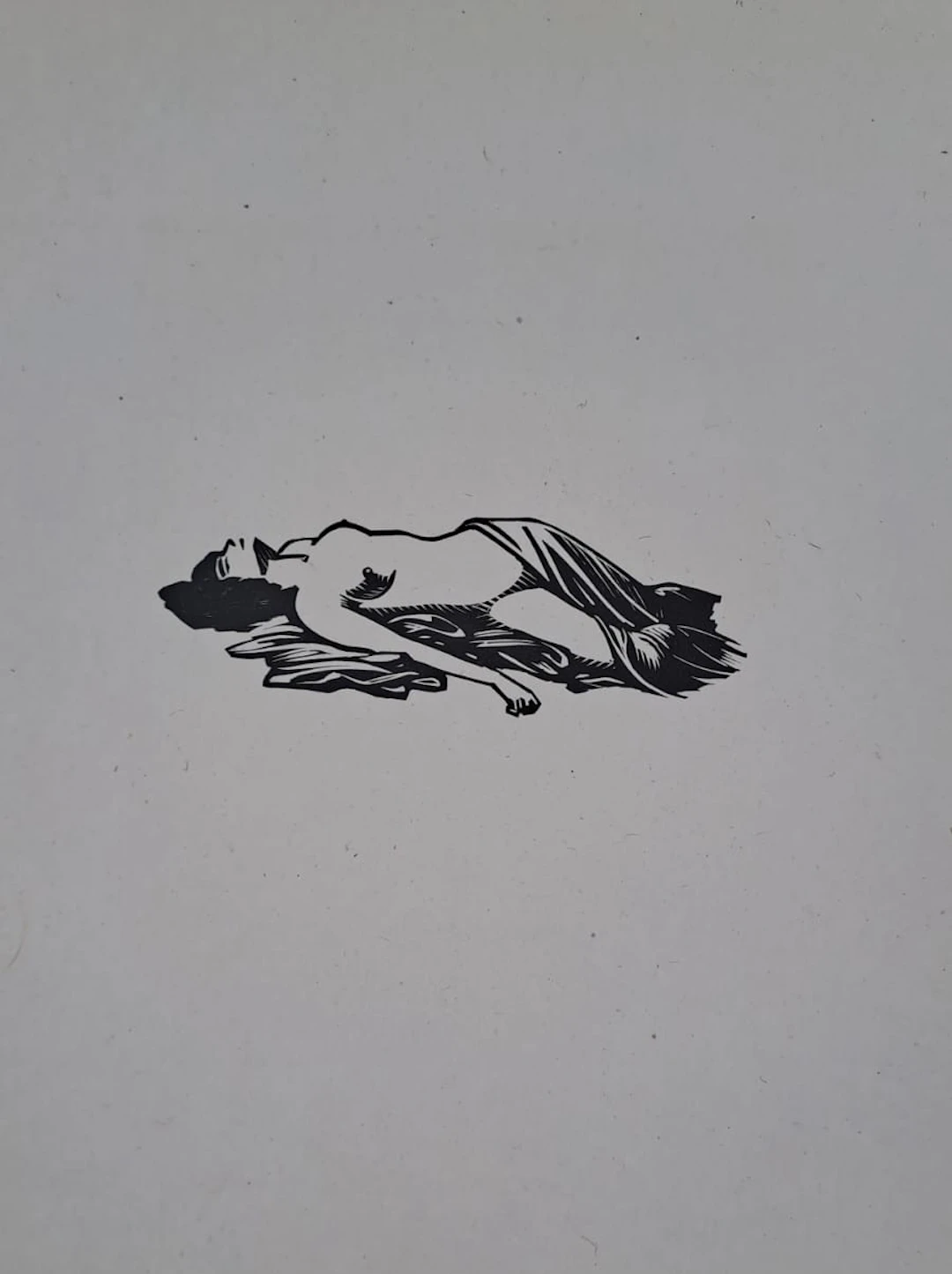Charles-Emile Egli dit Carlègle - Le dernier sommeil de Thaïs - Bois gravé