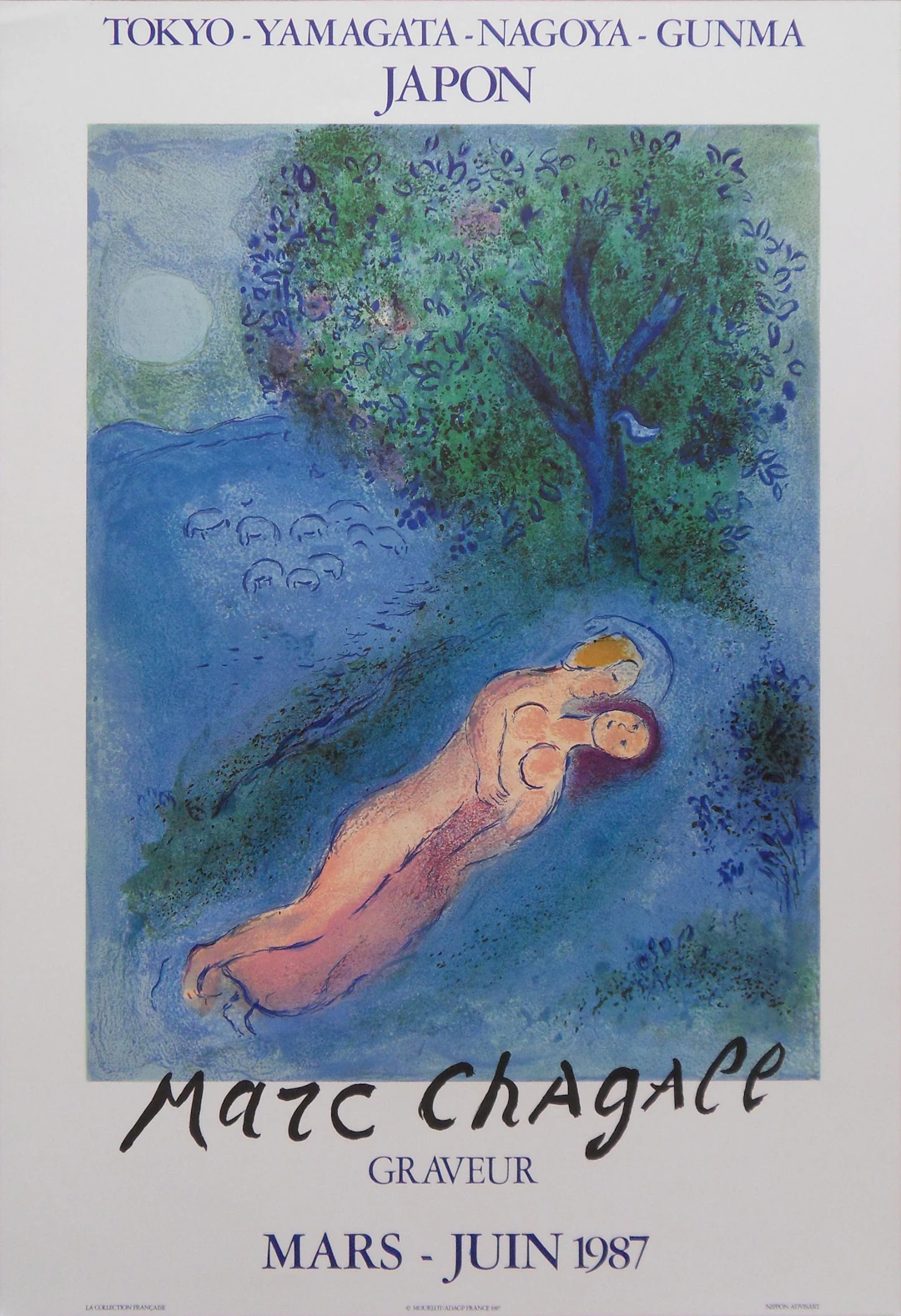 Marc CHAGALL : Daphnis et Chloé, Affiche originale d’époque