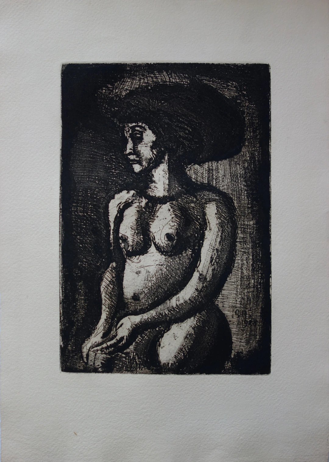 Georges ROUAULT - Belle jeune-femme Africaine - Gravure originale signée