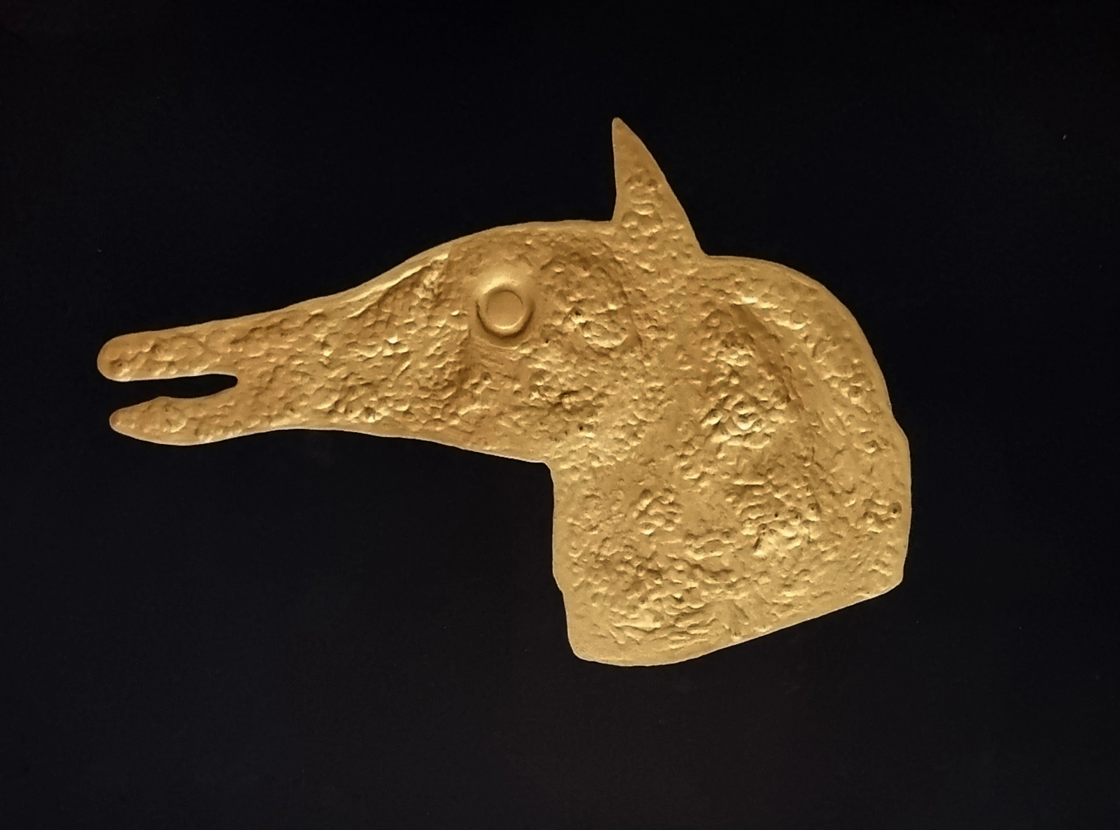 Georges Braque (d’après), Aréion, gravure gaufrée feuille d’or, 1971