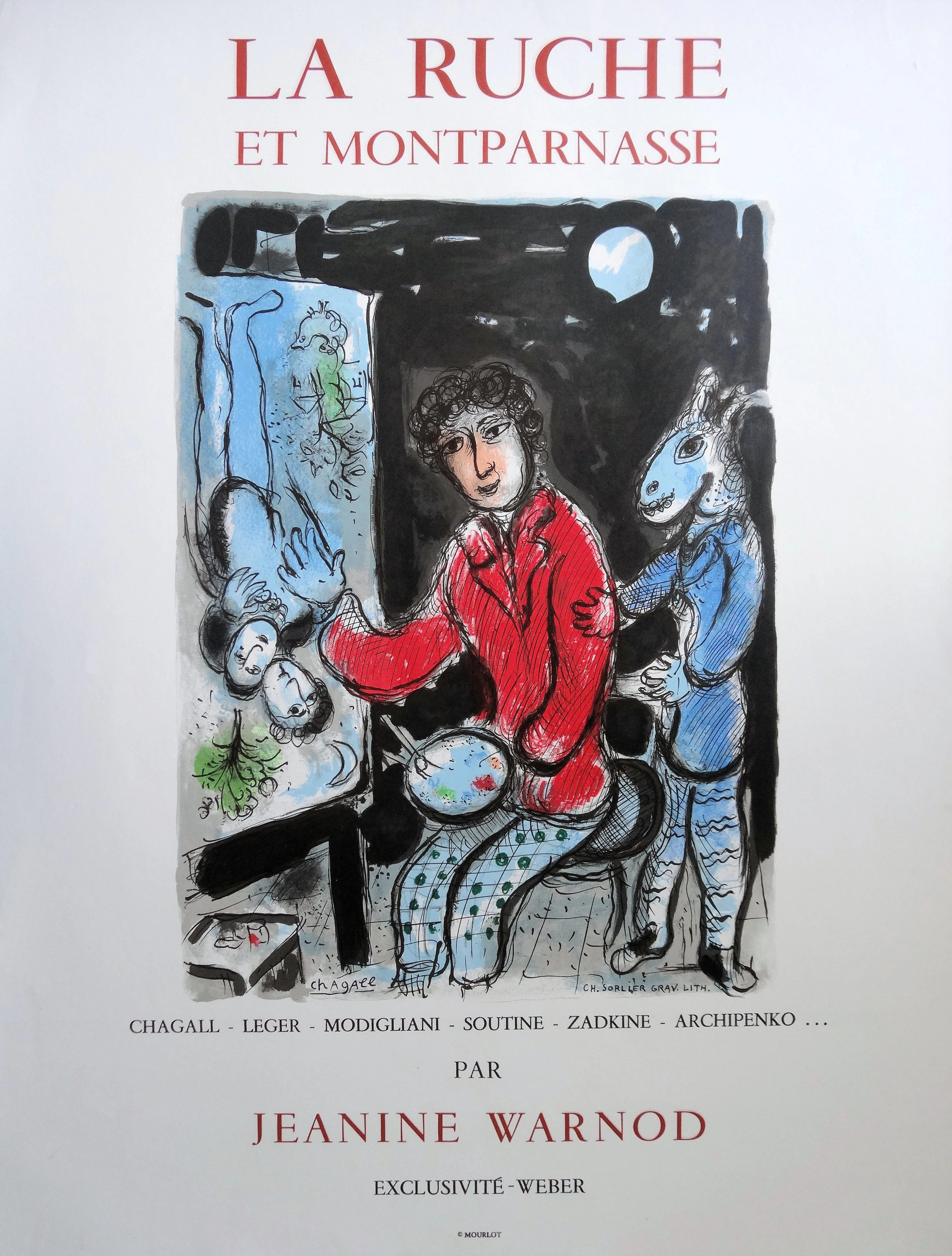 Marc CHAGALL - La Ruche et Montparnasse, 1978 - Affiche lithographique