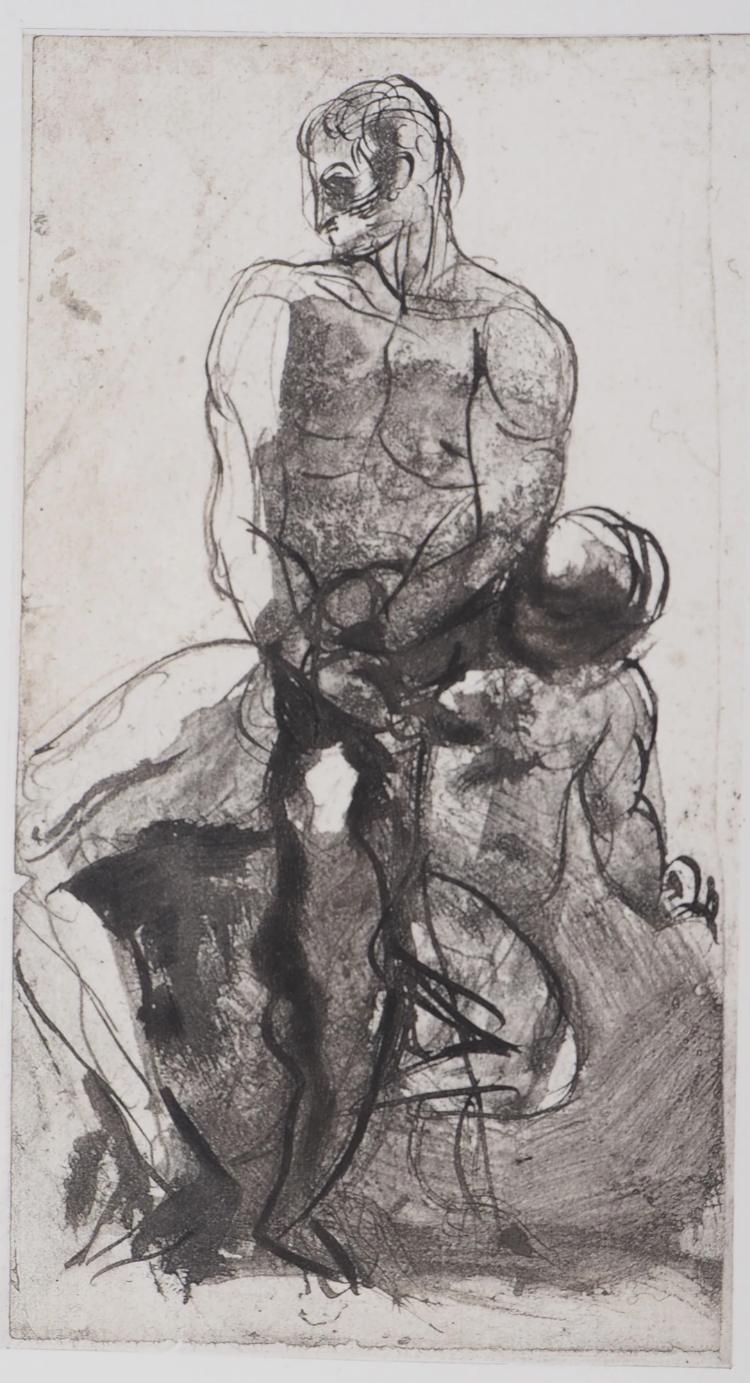 Auguste RODIN, Père et enfant, Gravure