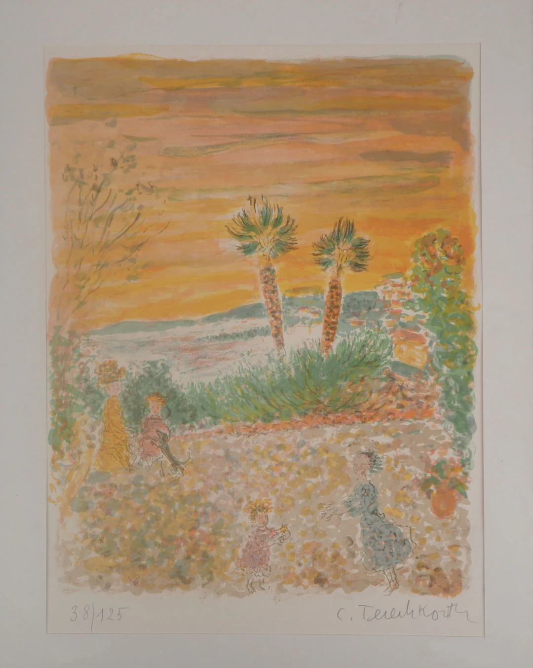 Kostia TERECHKOVITCH : Enfants dans le jardin sur les hauteurs de