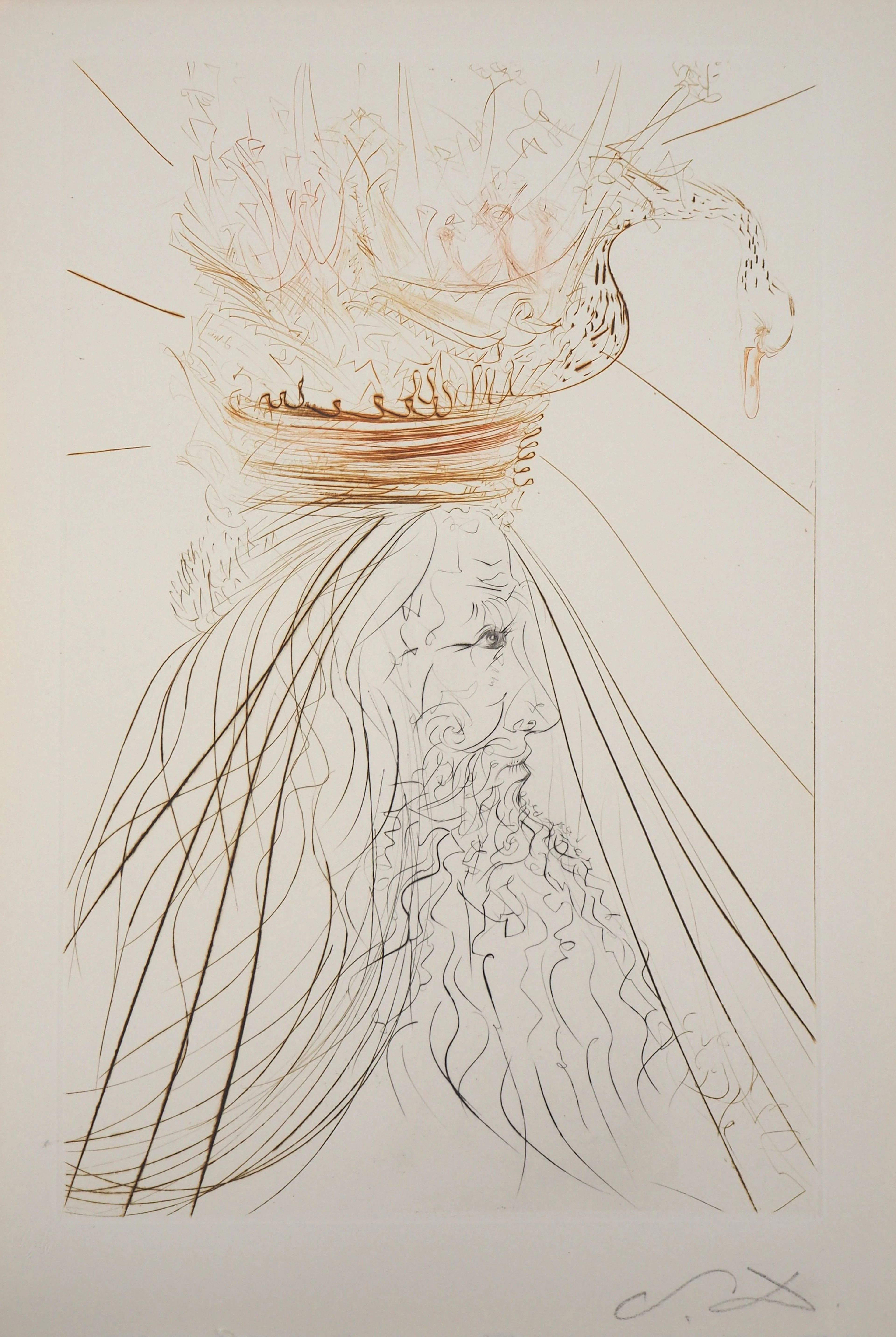 Salvador DALI : Le roi surréaliste, 1970 - Gravure originale signée