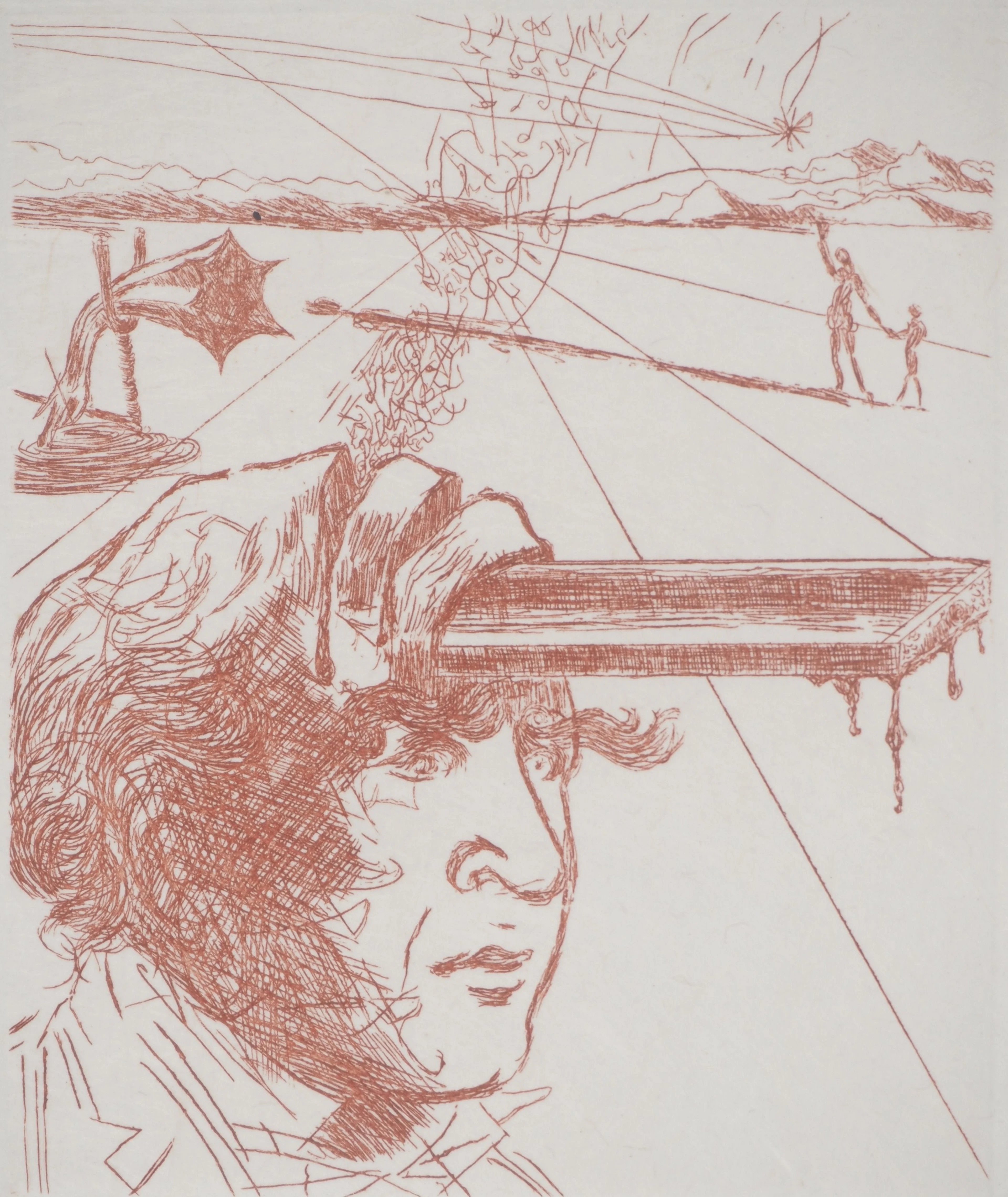 Salvador DALI : Thomas Edison - Gravure originale signée