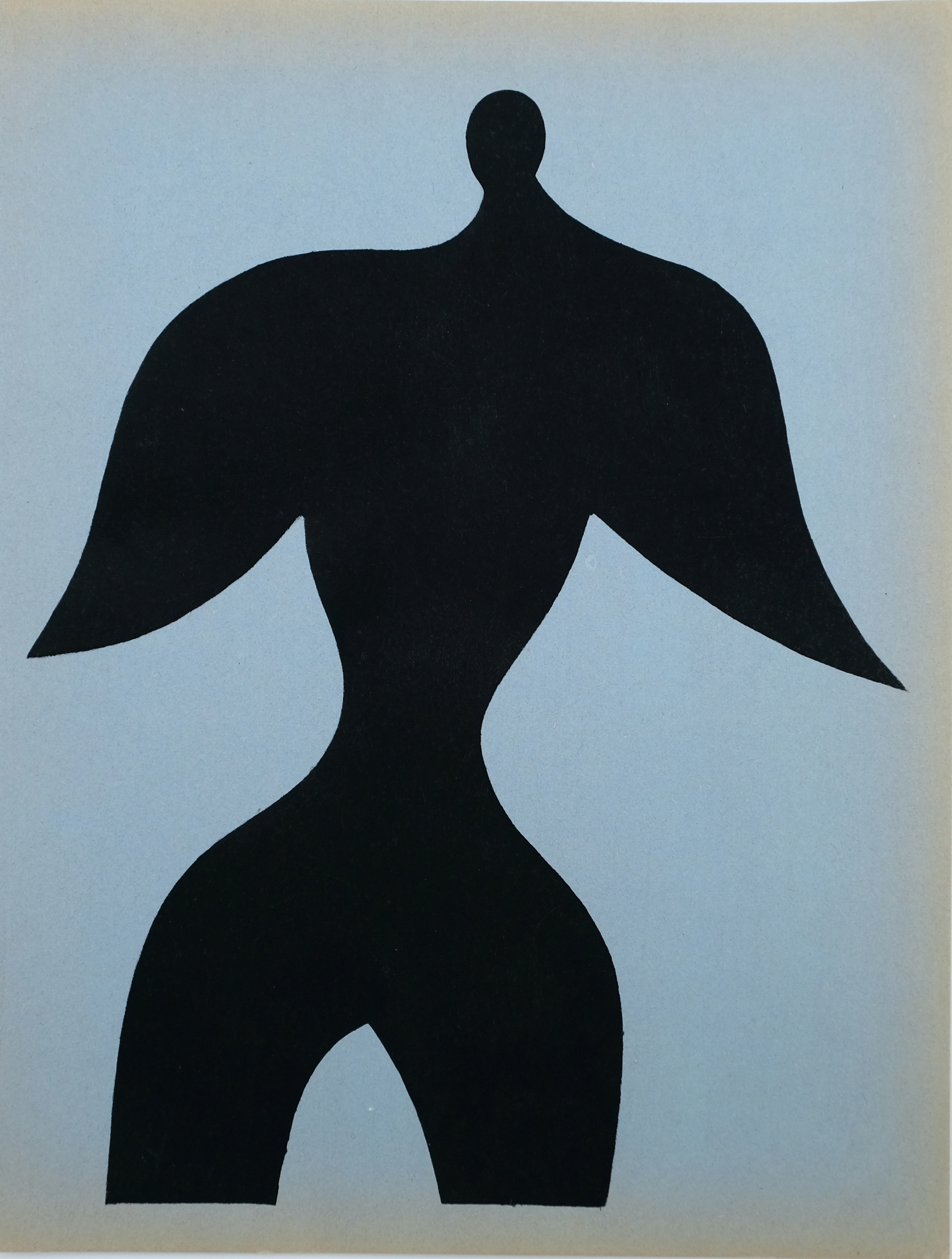 Jean ARP : Homme oiseau - Pochoir original