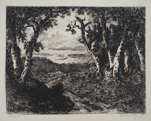 Narcisse DIAZ de la PENA - Forêt de Fontainebleau - Gravure, Signée