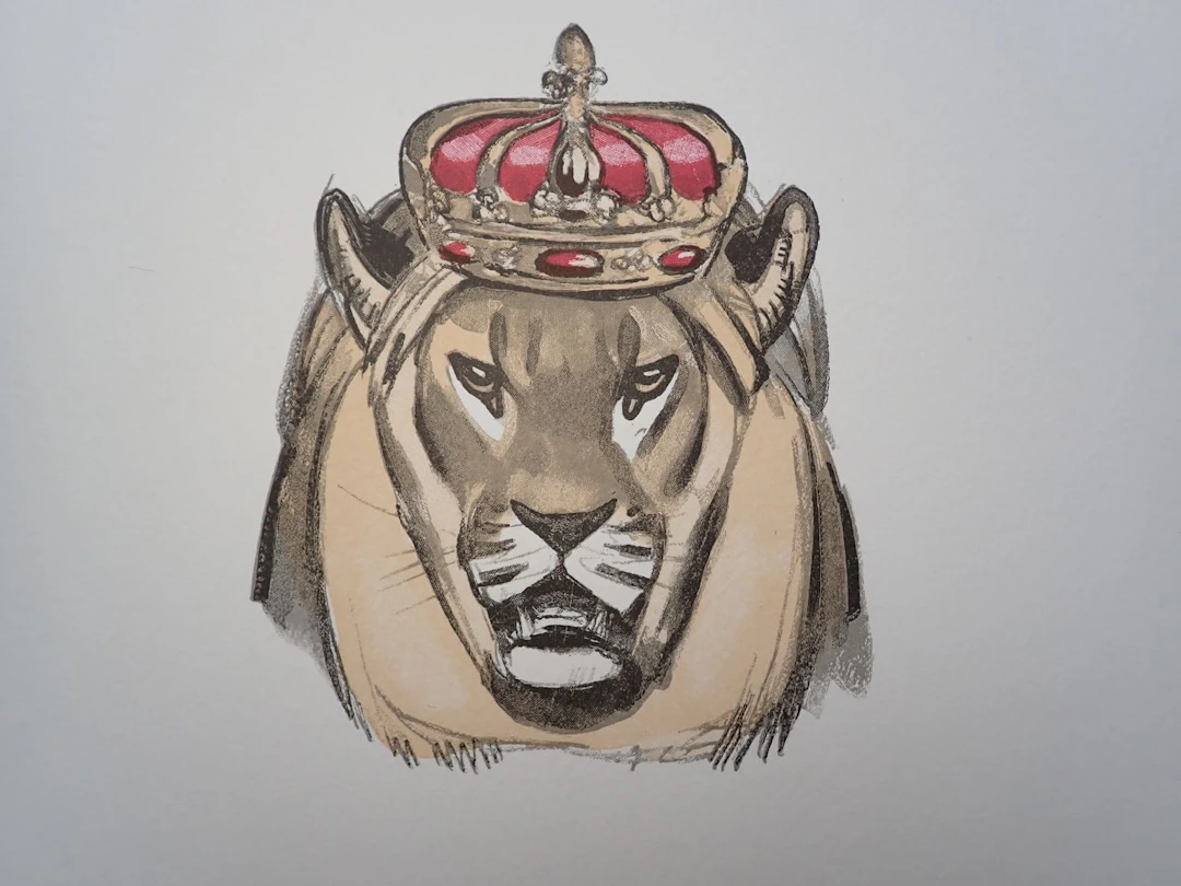 Paul JOUVE - Le Lion souverain - Gravure sur bois