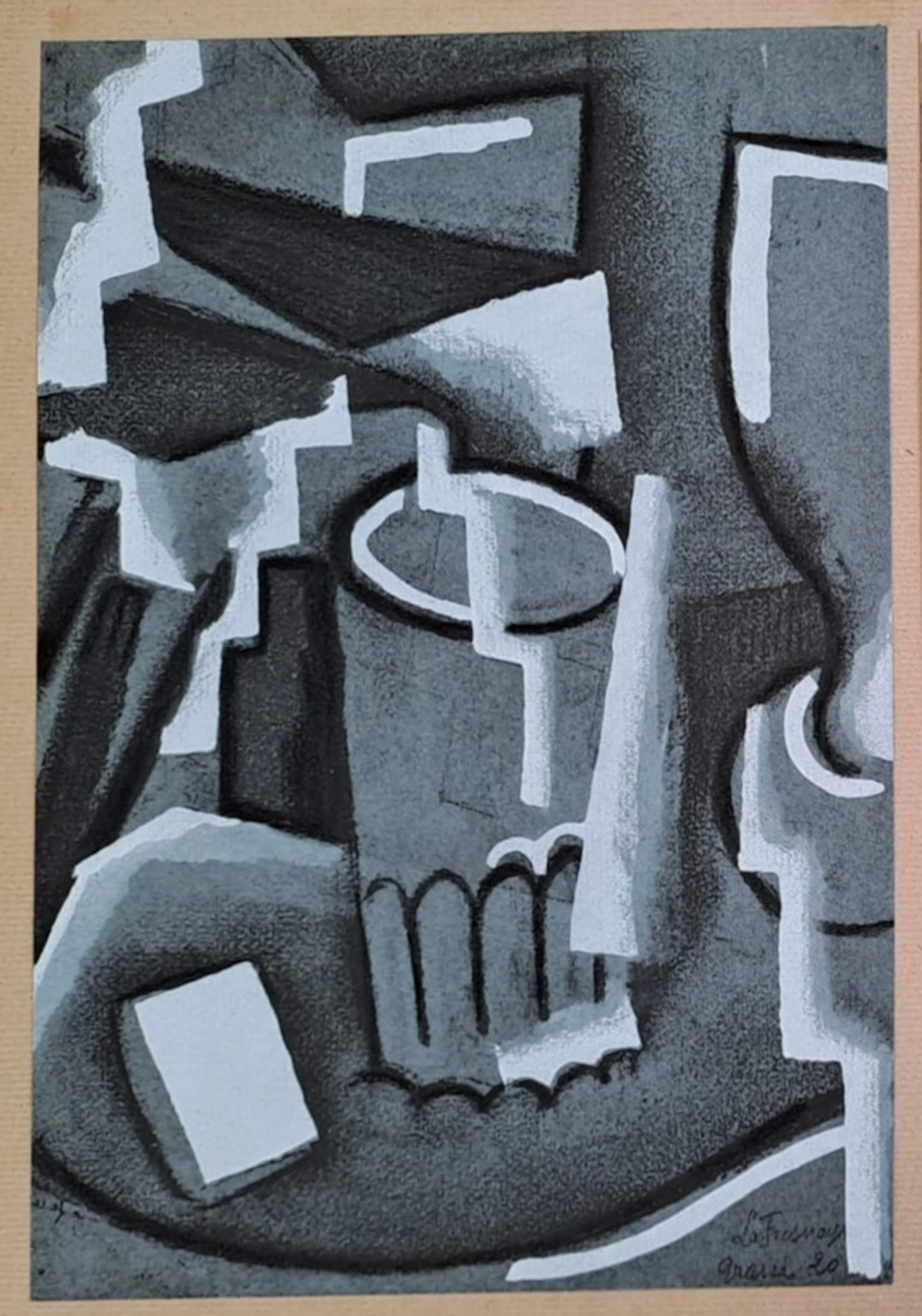 Roger de la FRESNAYE (d’après) - Nature morte au verre, 1927 - Lithographie