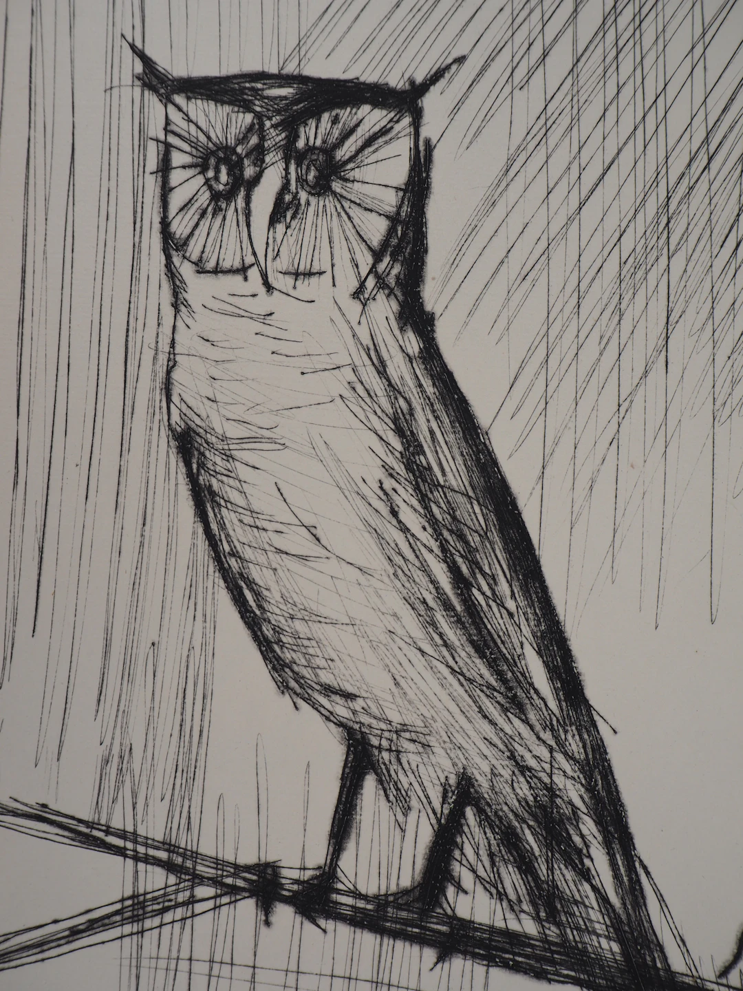 Bernard BUFFET - Le Hibou - Gravure originale