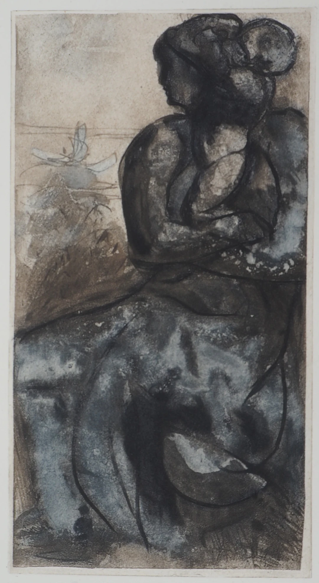 Auguste RODIN : Étreinte maternelle, Gravure