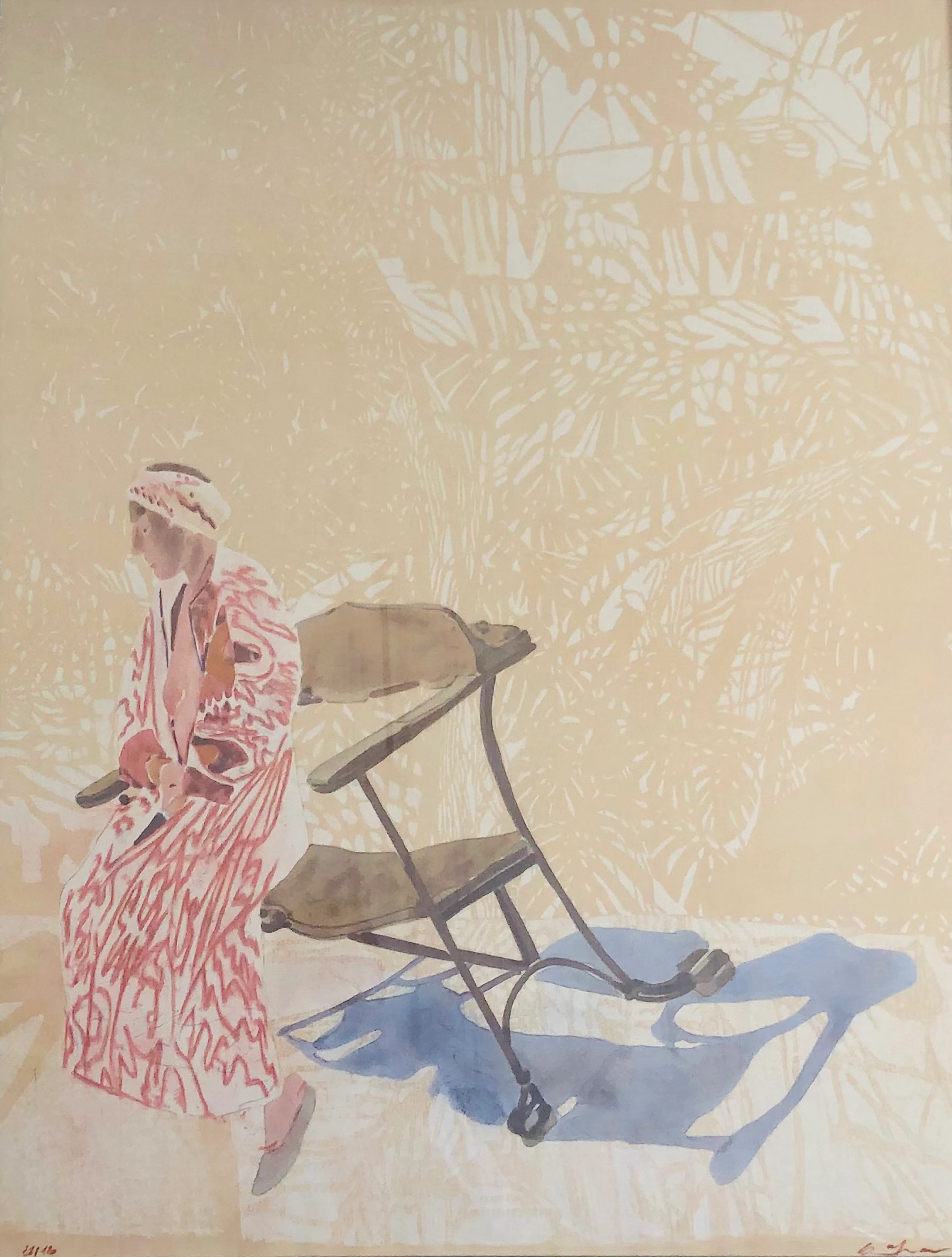 Sam SZAFRAN - Lilette à la chaise de Gaudi, 2007 - Lithographie signée