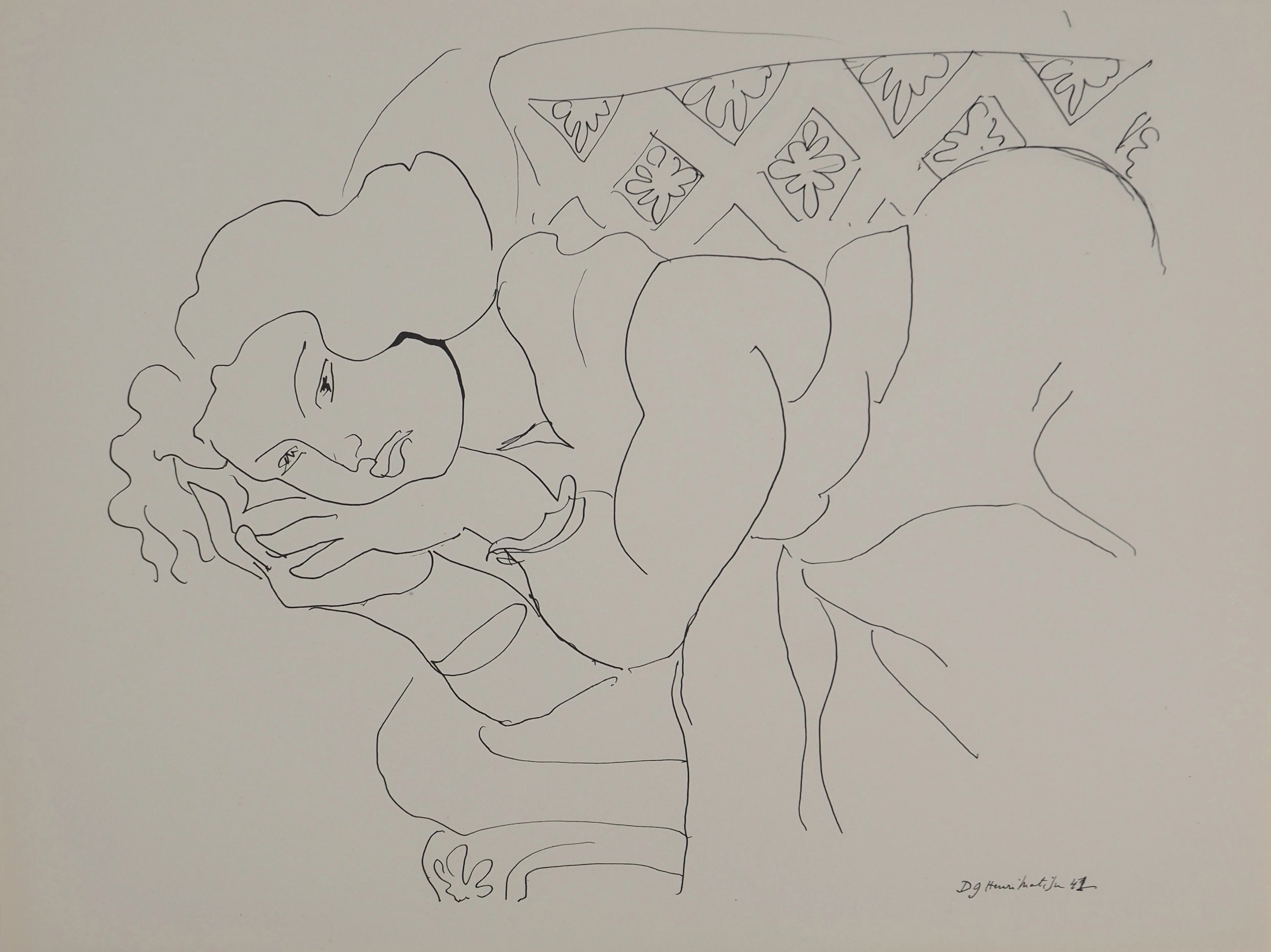 Henri MATISSE : La rêveuse, Lithographie signée