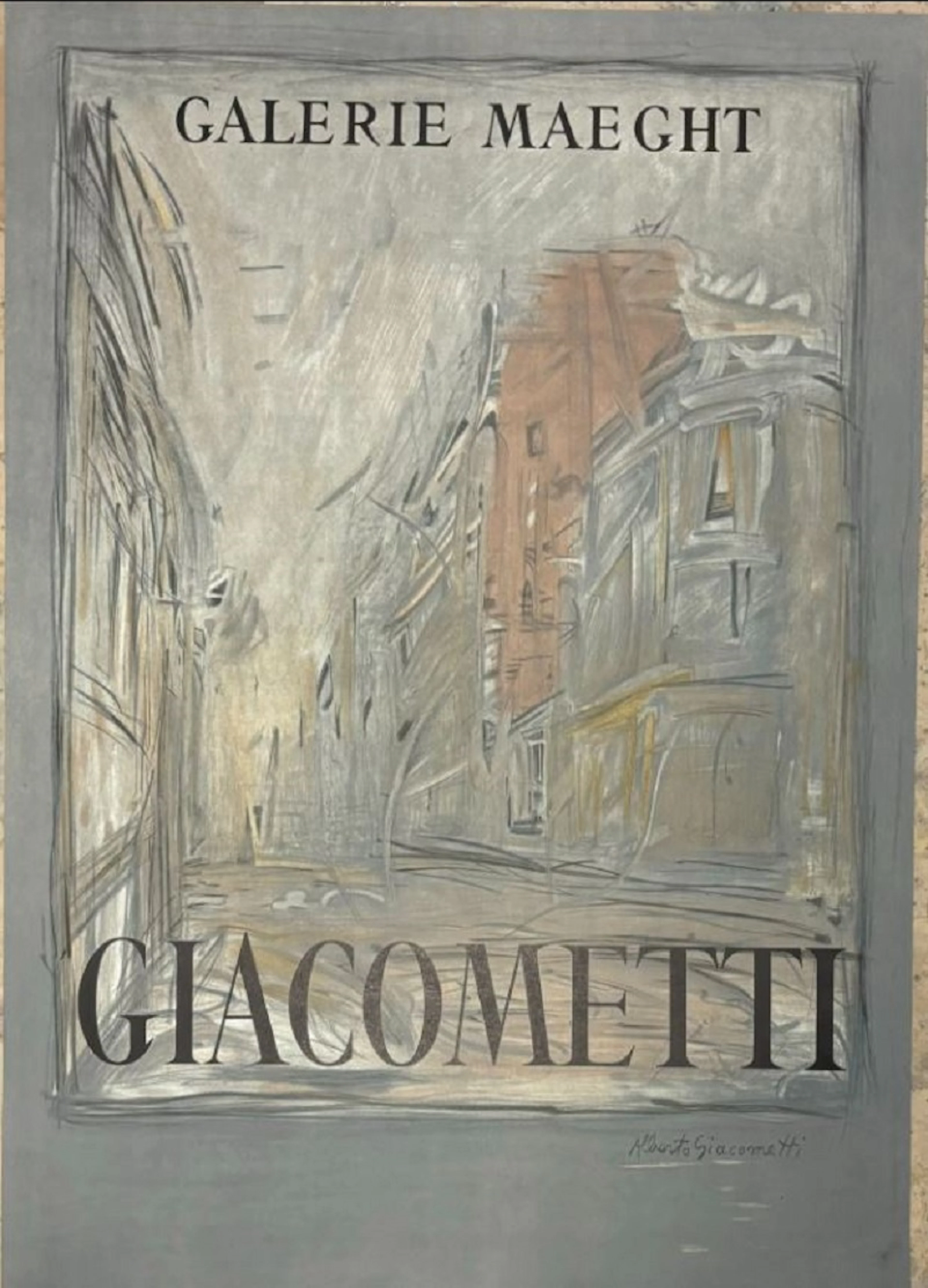 Alberto Giacometti (d’après) - Galerie Maeght, 1990, rue d’Alesia - Affiche
