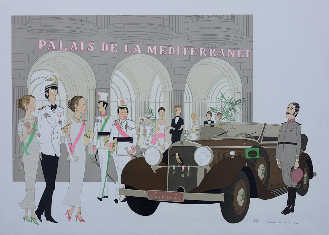 Denis-Paul NOYER : Palais de la Méditérrannée - Lithographie originale