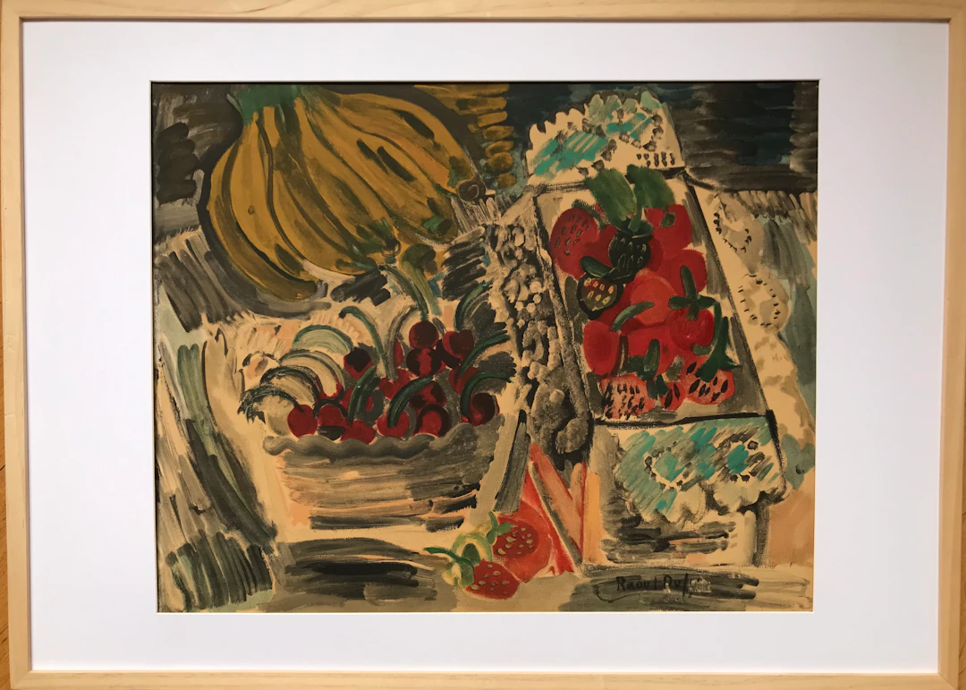 Raoul DUFY Nature morte aux fruits.Lithographie originale signée dans