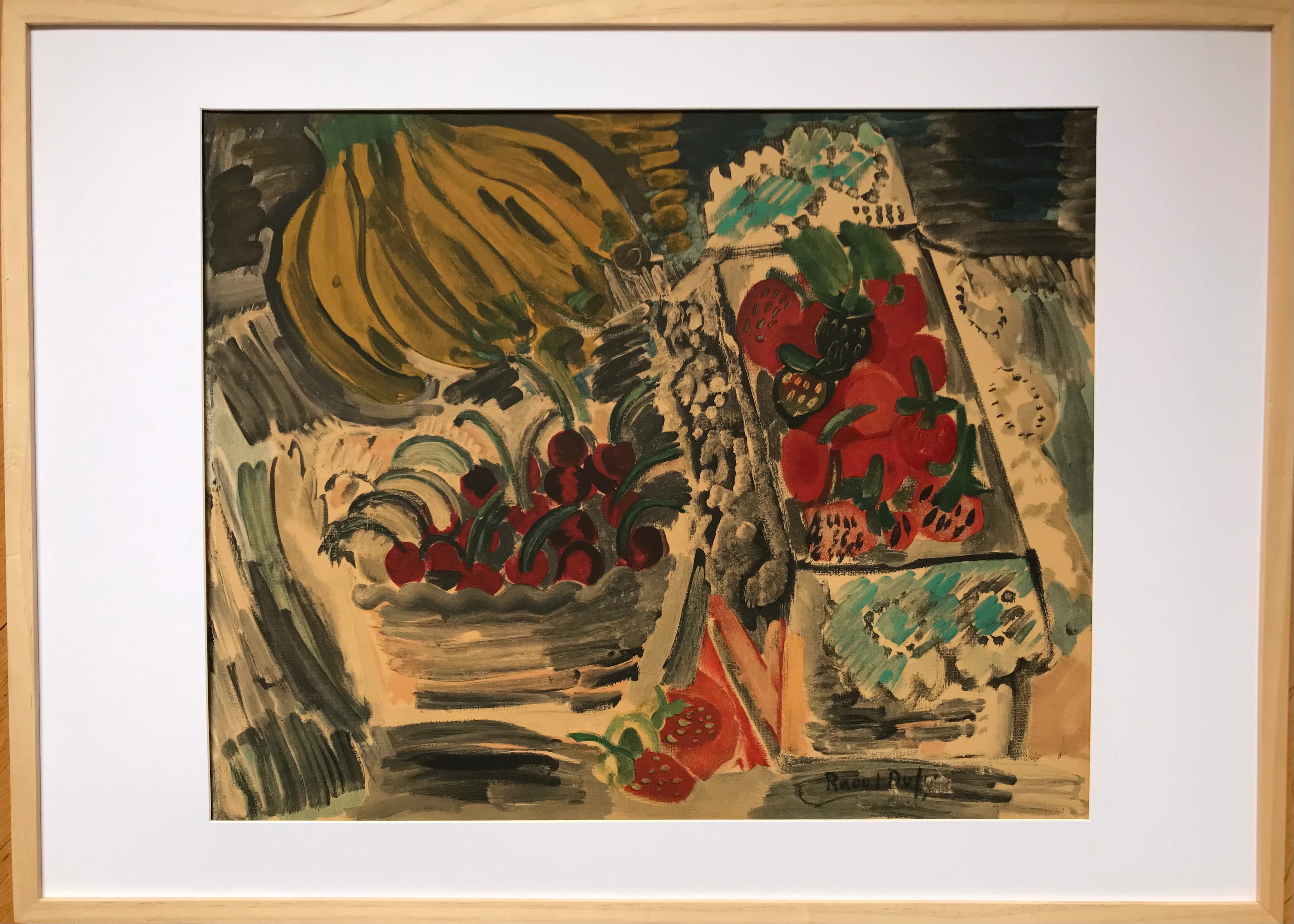 Raoul DUFY Nature morte aux fruits.Lithographie originale signée dans