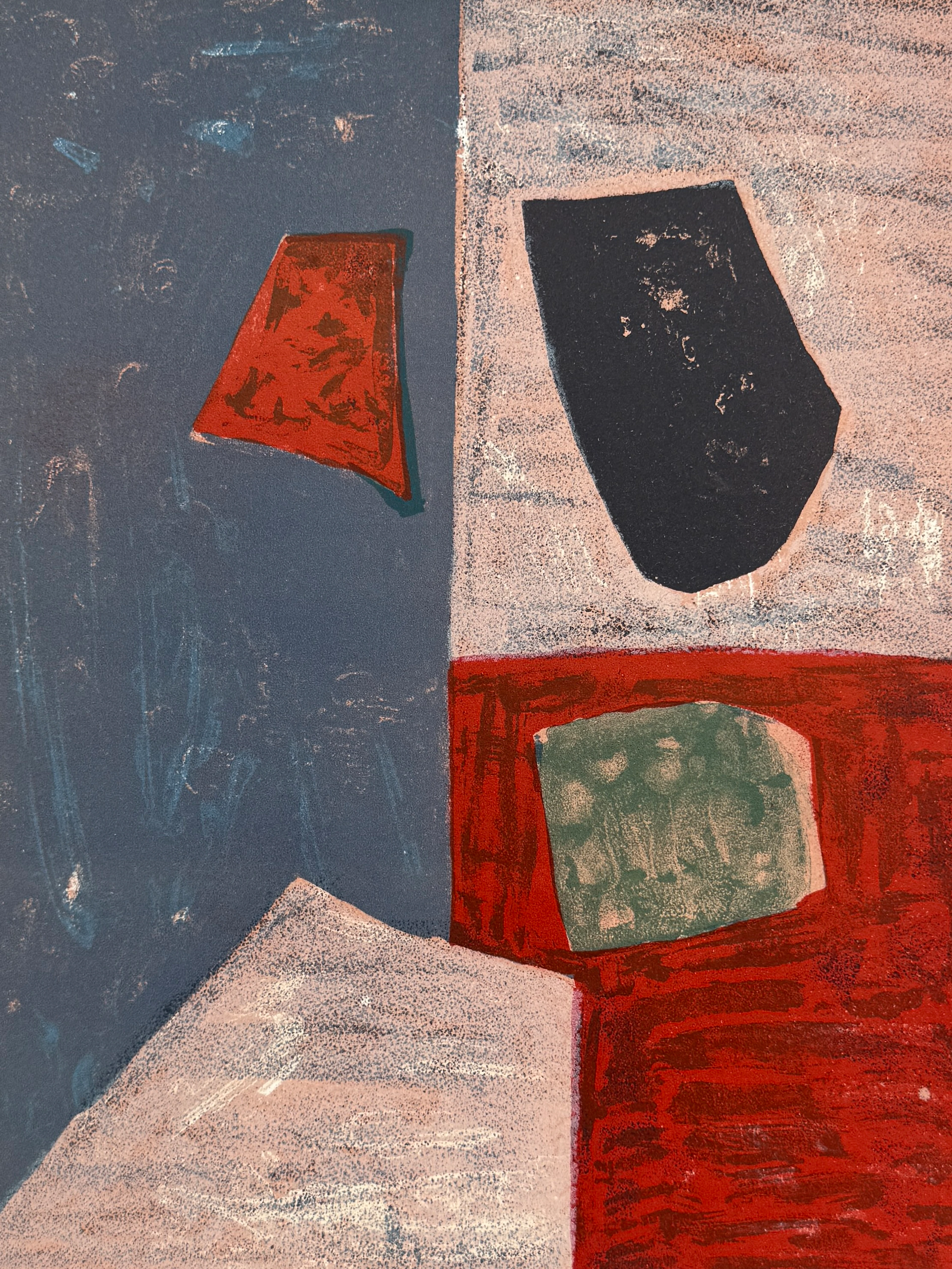 Serge Poliakoff - Composition rose, rouge et bleue, 1958 - Lithographie