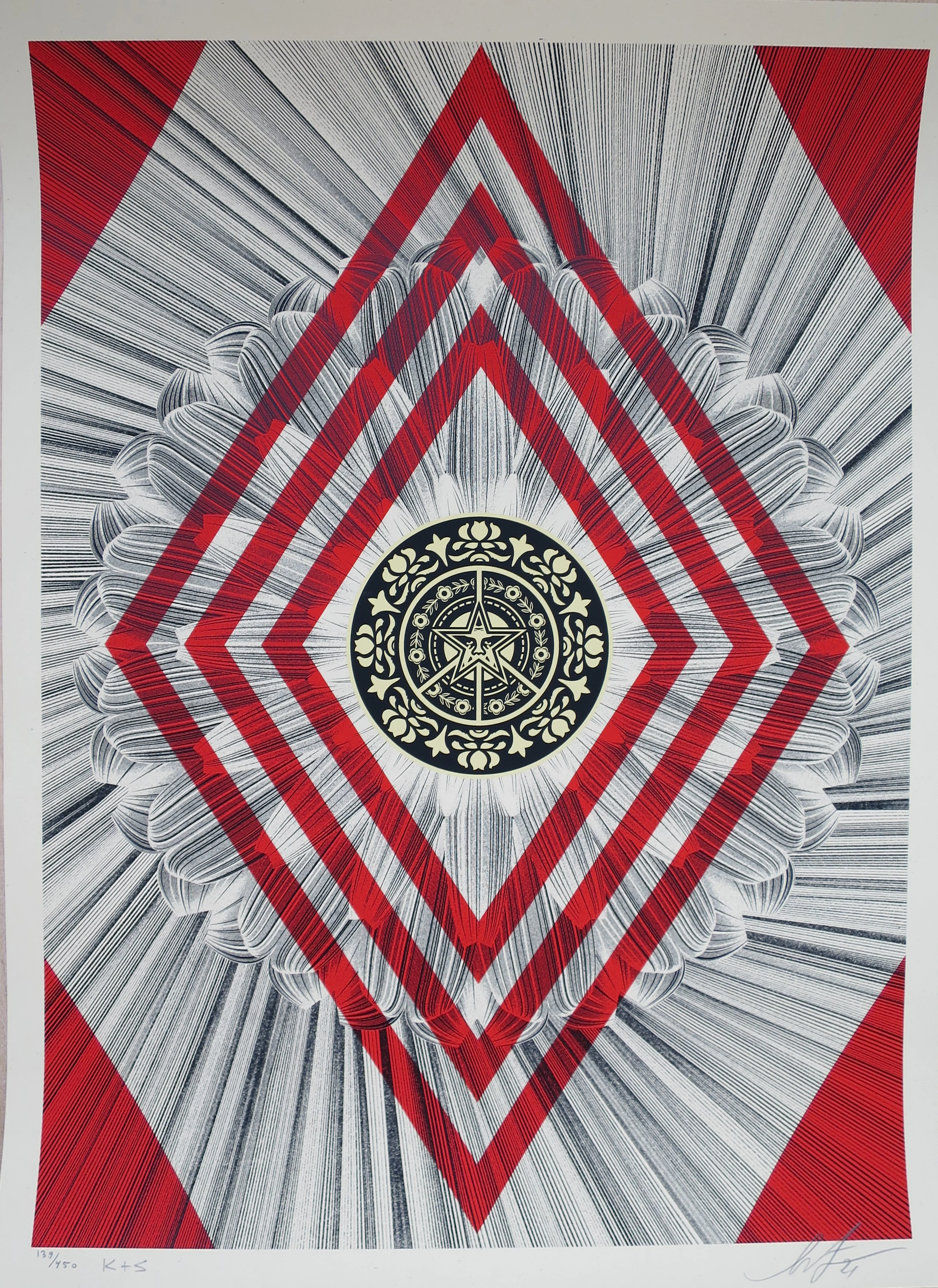 Shepard FAIREY (Obey) + Kai and Sunny - Flower Diamond, 2021 - Sérigraphie