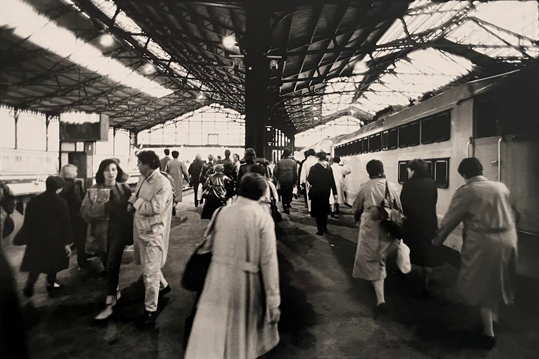 José Nicolas - Les retrouvailles à Saint lazare - Tirage argentique