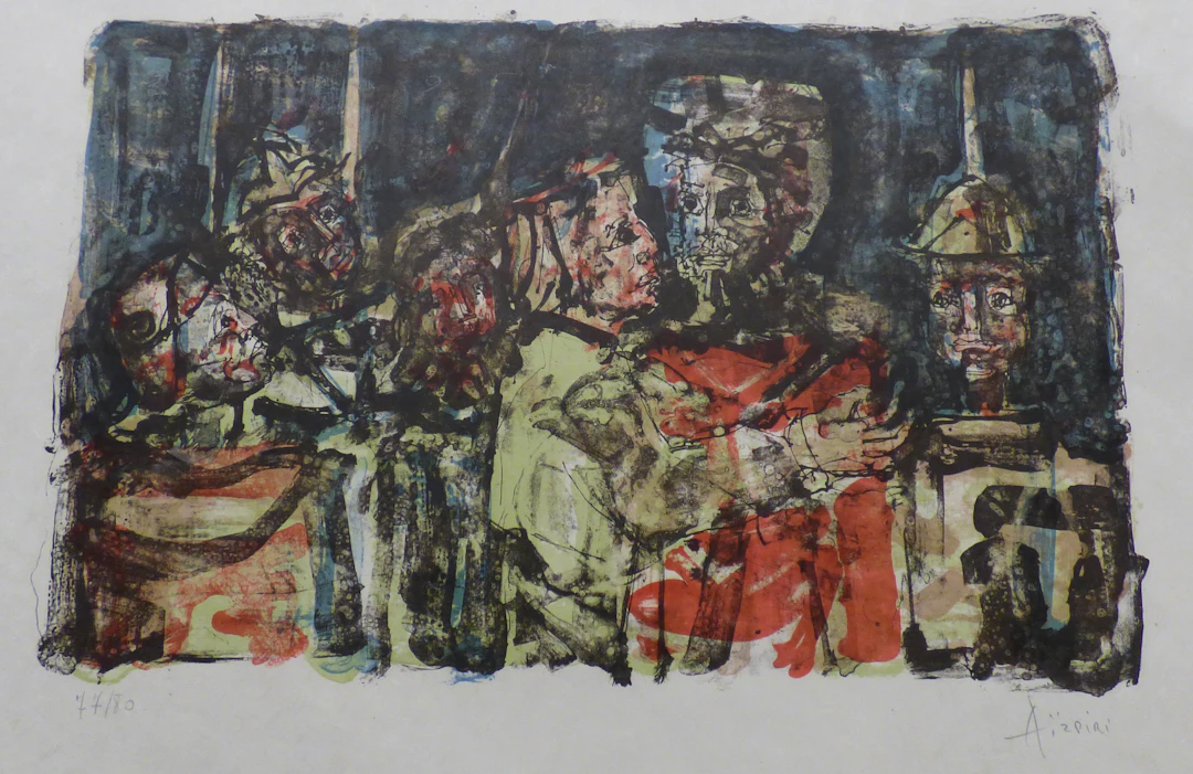 Paul AIZPIRI - La demande, 1980 - Lithographie originale