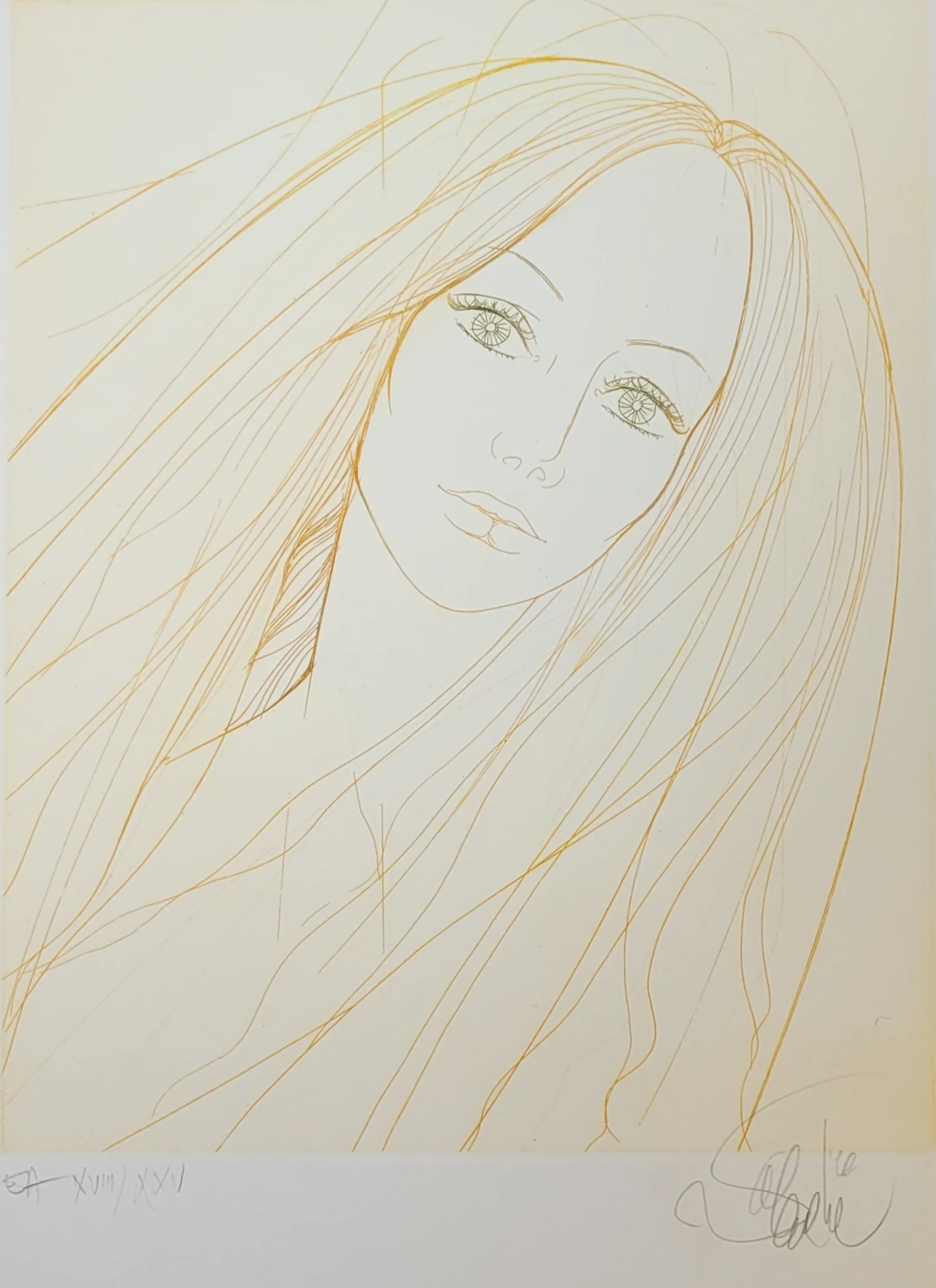 Jean Baptiste VALADIE - Visages IV - Gravure originale signée