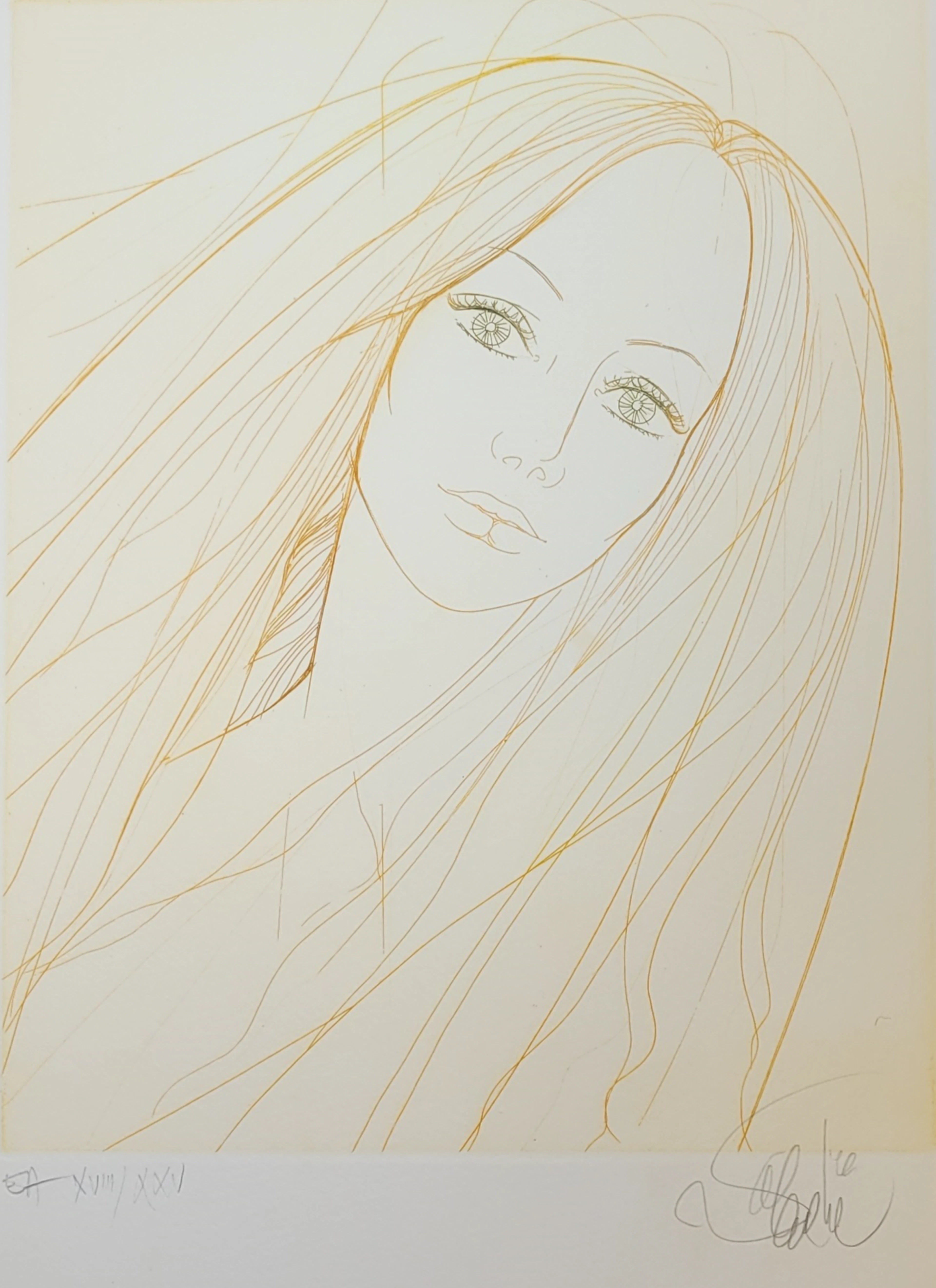 Jean Baptiste VALADIE - Visages IV - Gravure originale signée