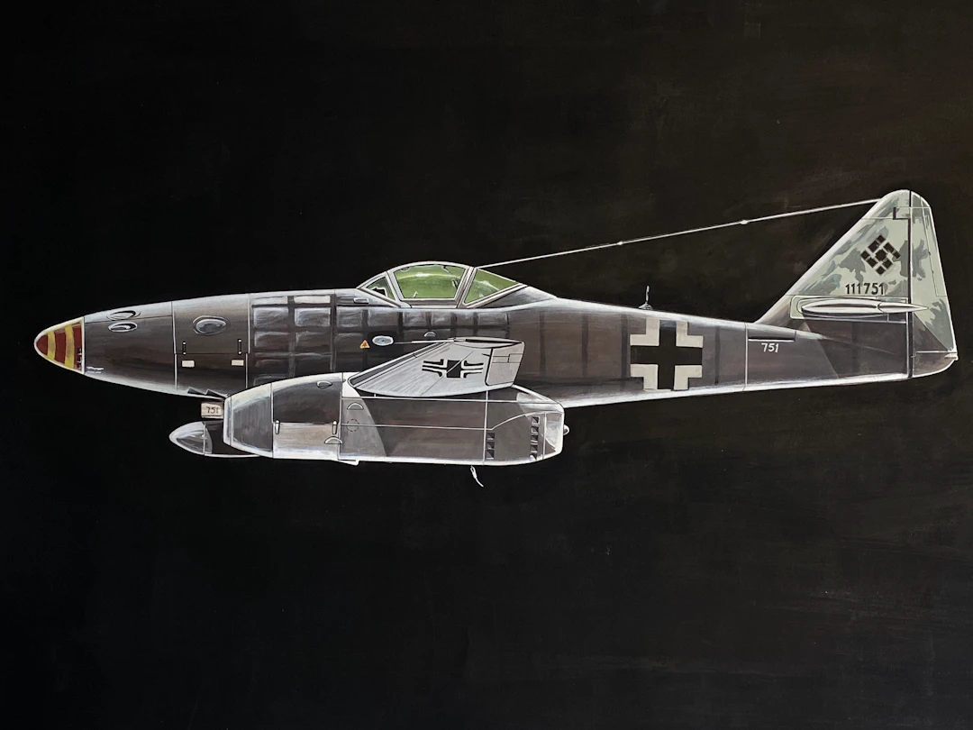 Jean Marcel Cuny - Avion Messerschmitt Me 262 - Peinture originale