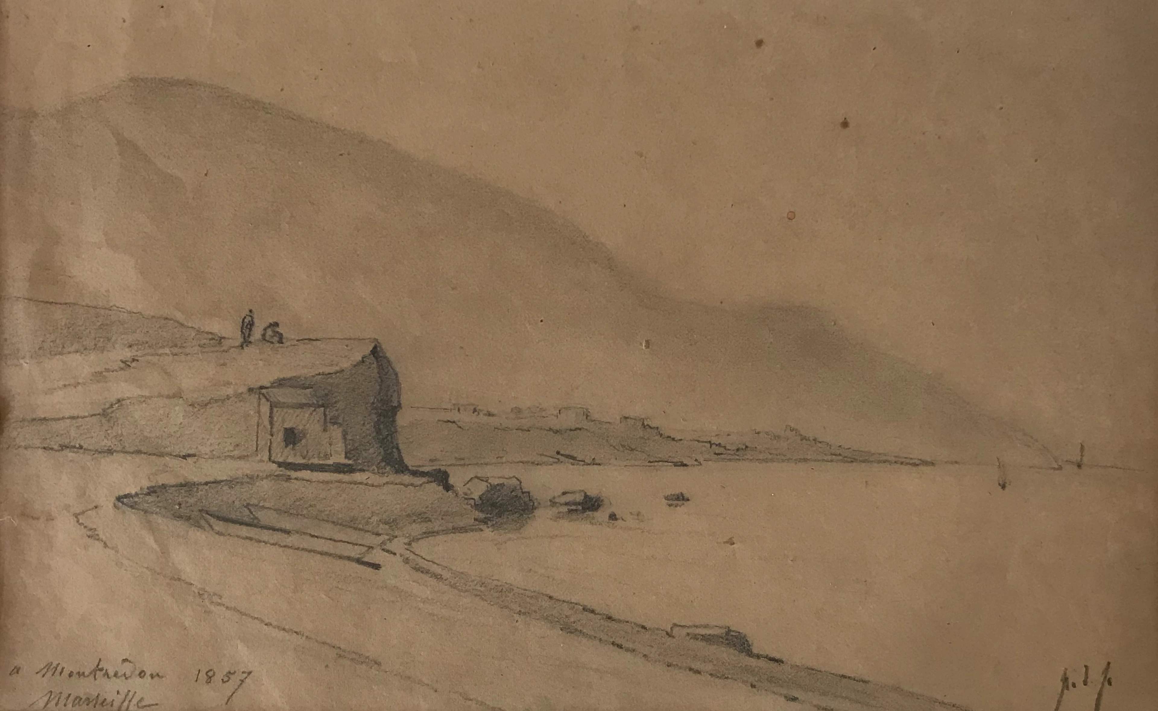 Paul de FABRY - Marseille-Montredon, 1857 - Dessin au crayon signé