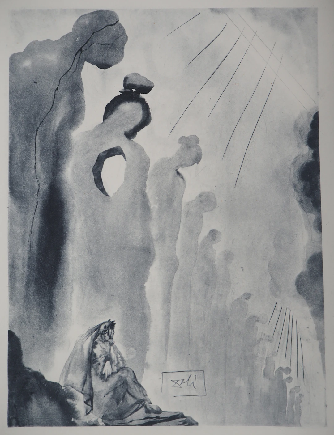 Salvador DALI - Purgatoire 13 : La seconde corniche - Héliogravure et eau-forte