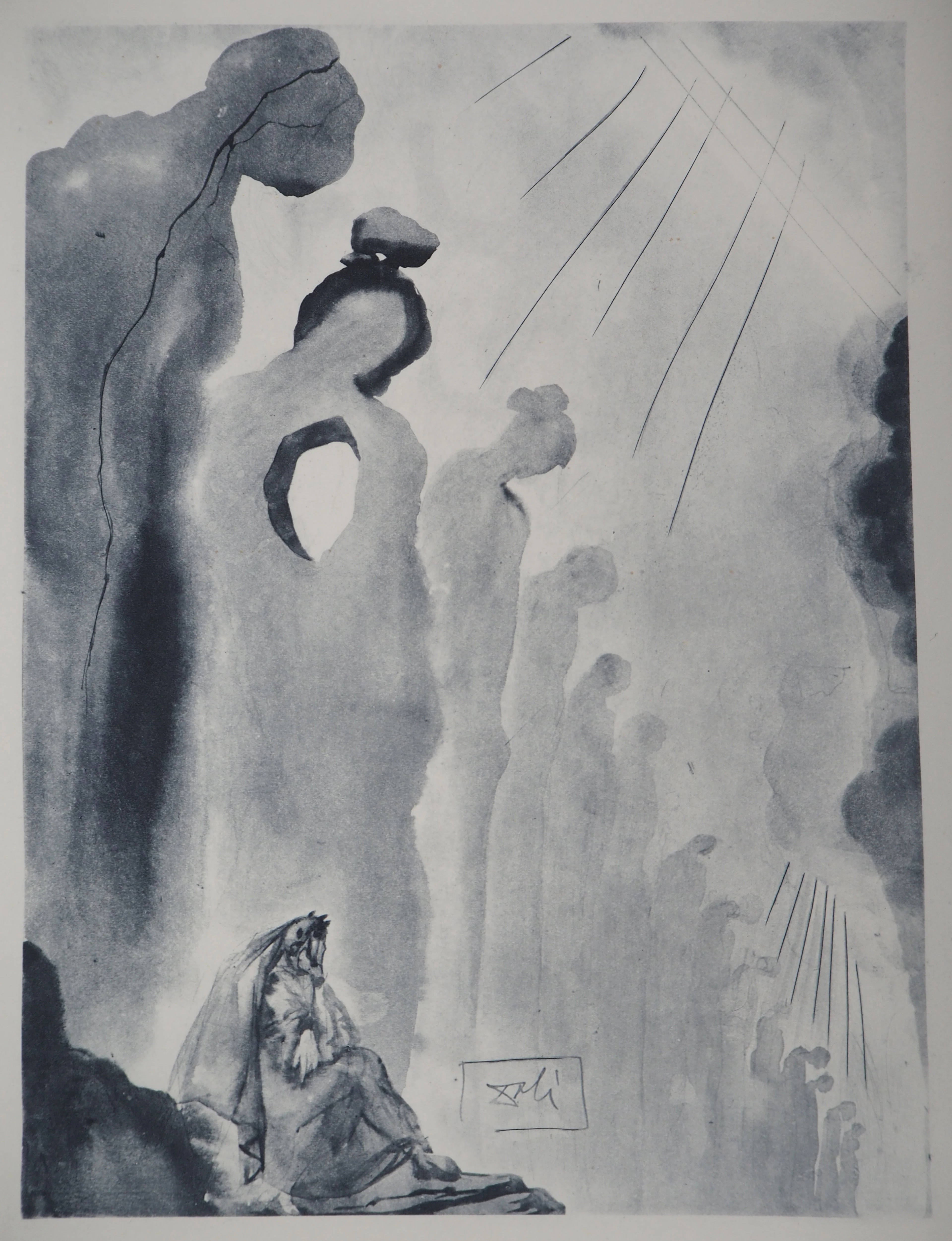 Salvador DALI - Purgatoire 13 : La seconde corniche - Héliogravure et eau-forte