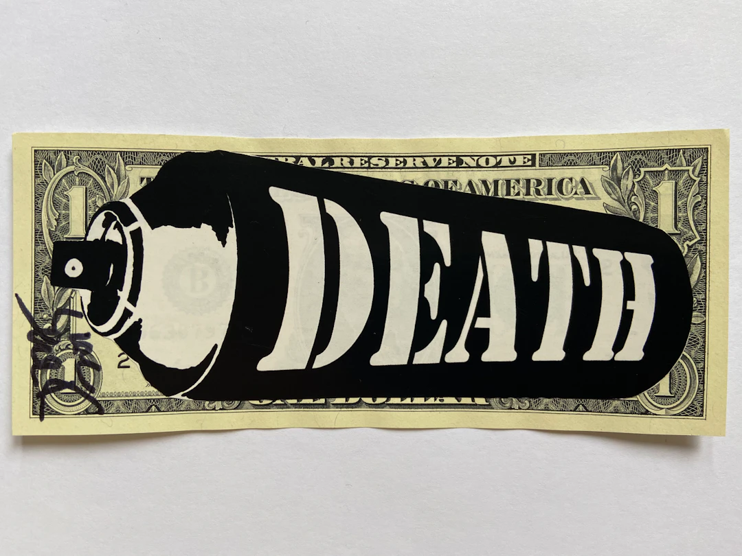 Death NYC - White Death Spray, 2017 - Collage