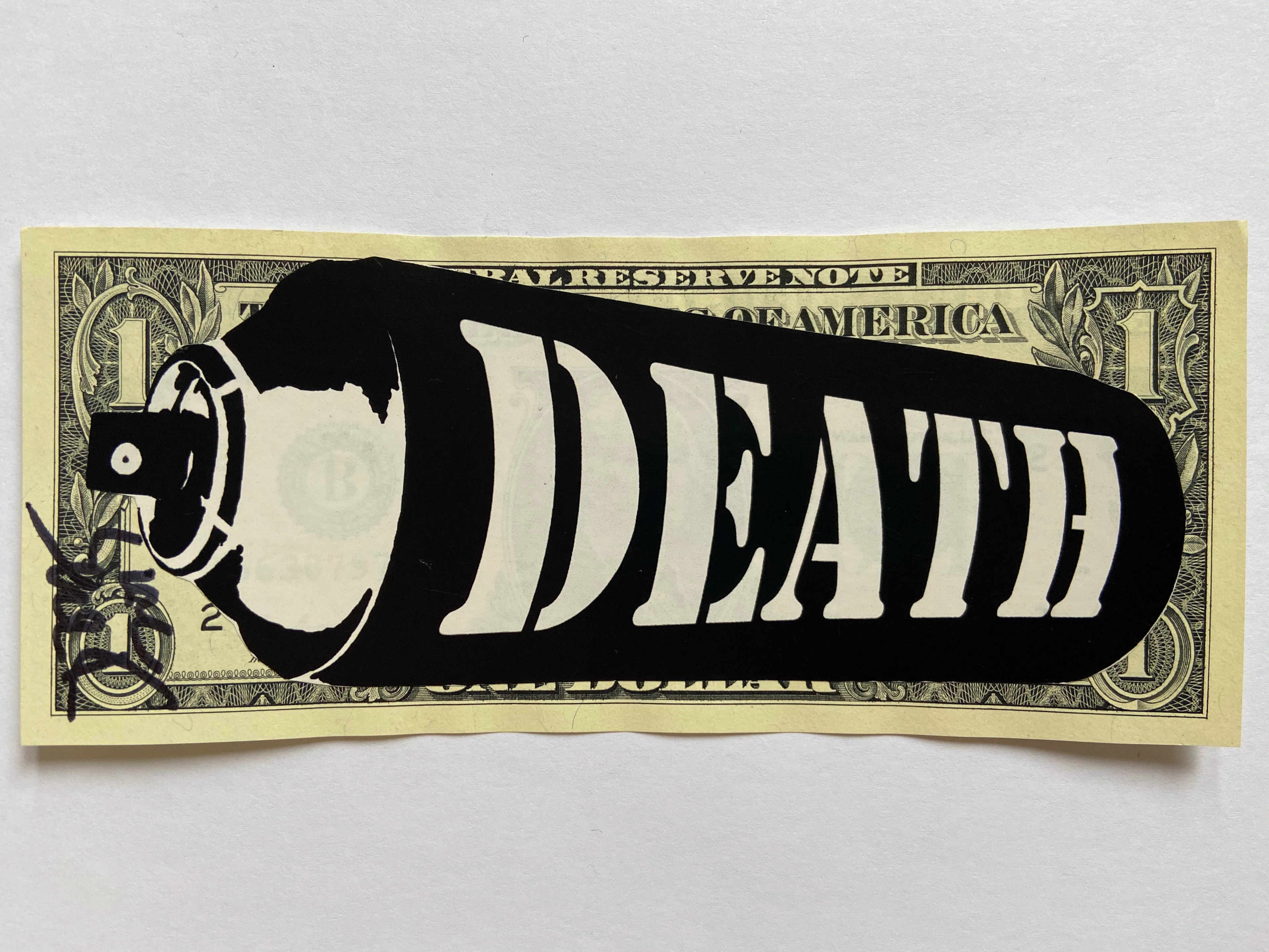 Death NYC - White Death Spray, 2017 - Collage