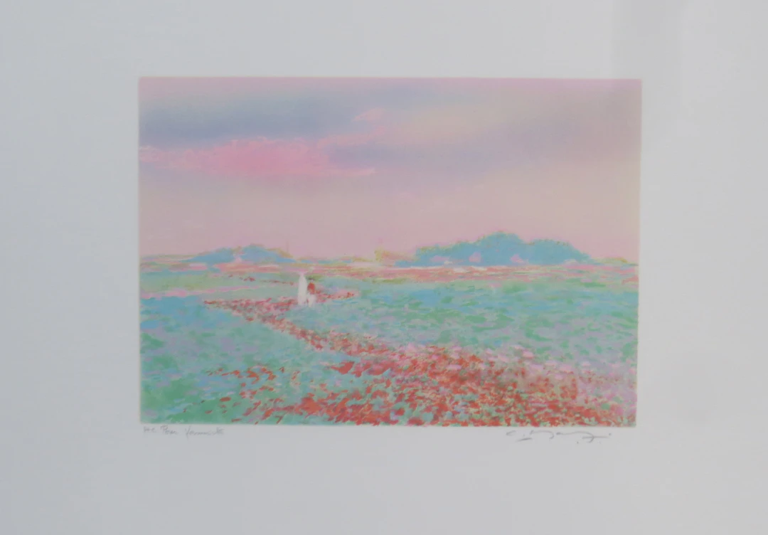 Claude MANOUKIAN - Les Champs - Lithographie signée et dédicacée