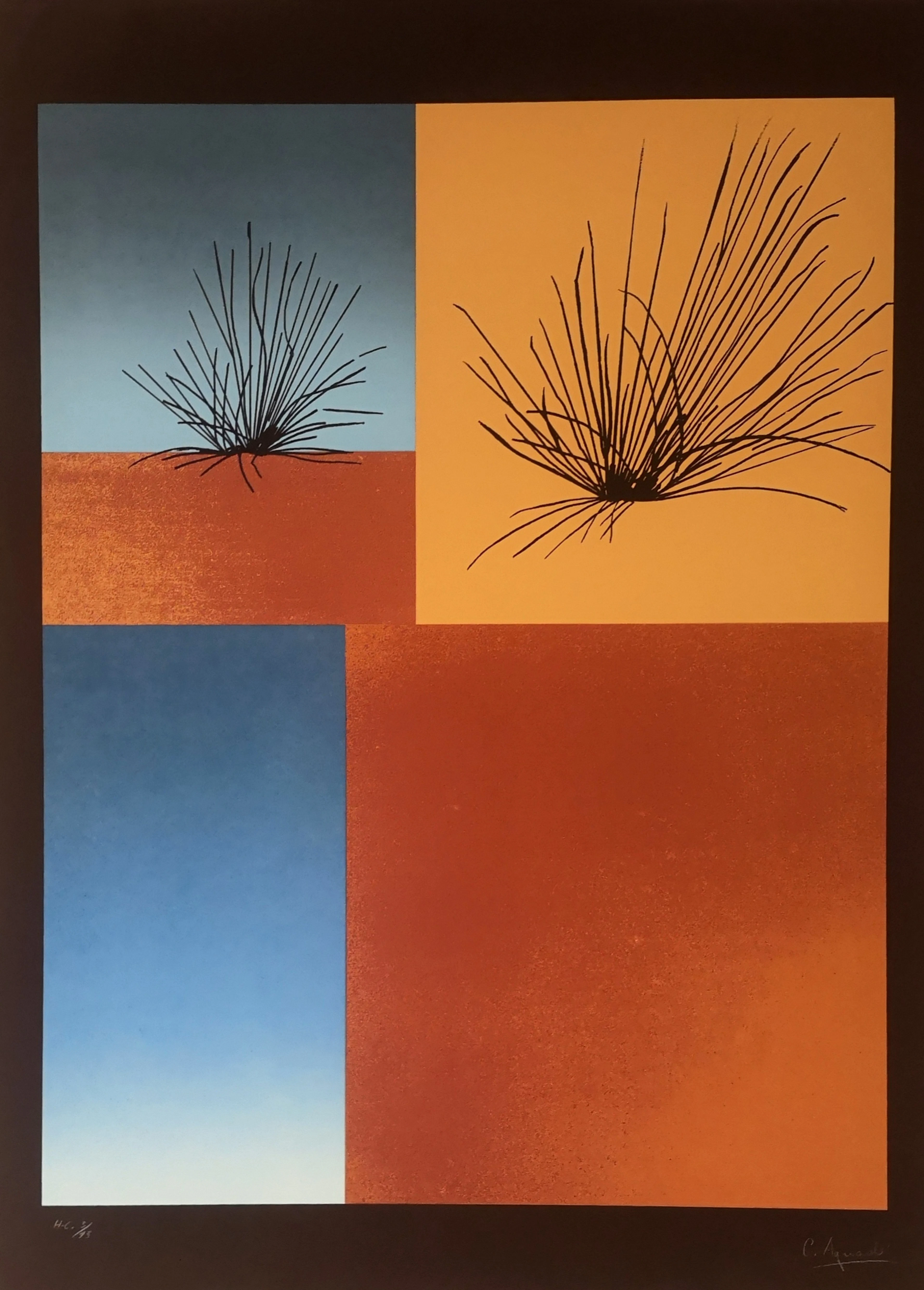Carmen AGUADE - Analitica 7, 1979 - Sérigraphie sur papier Guarro
