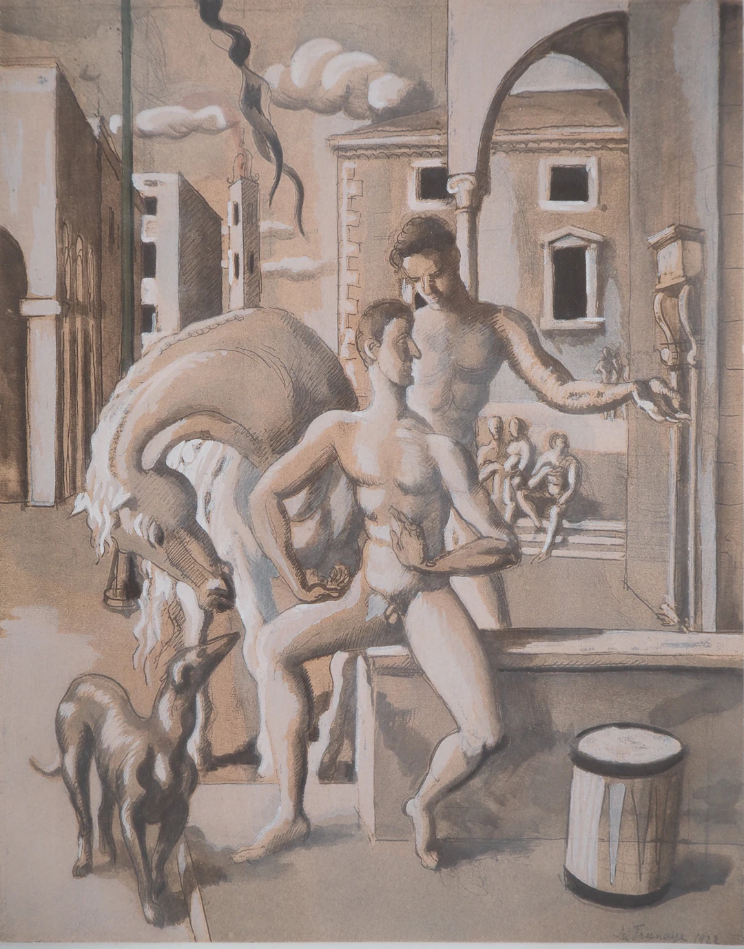 Roger de la FRESNAYE : Nouvelle mythologie, le temps des héros, Lithographie