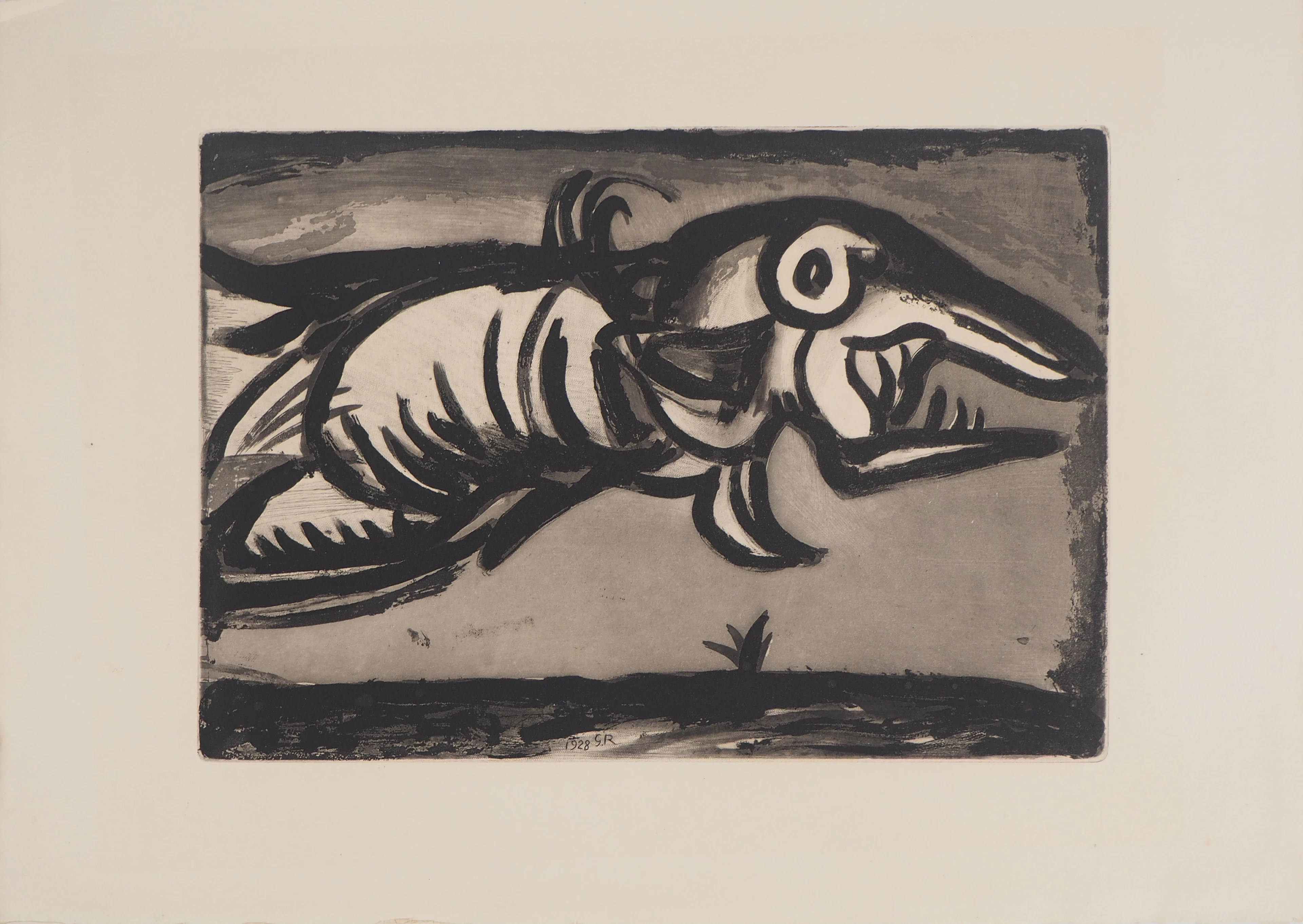 Georges ROUAULT - Le poisson volant, 1928 - Gravure originale signée