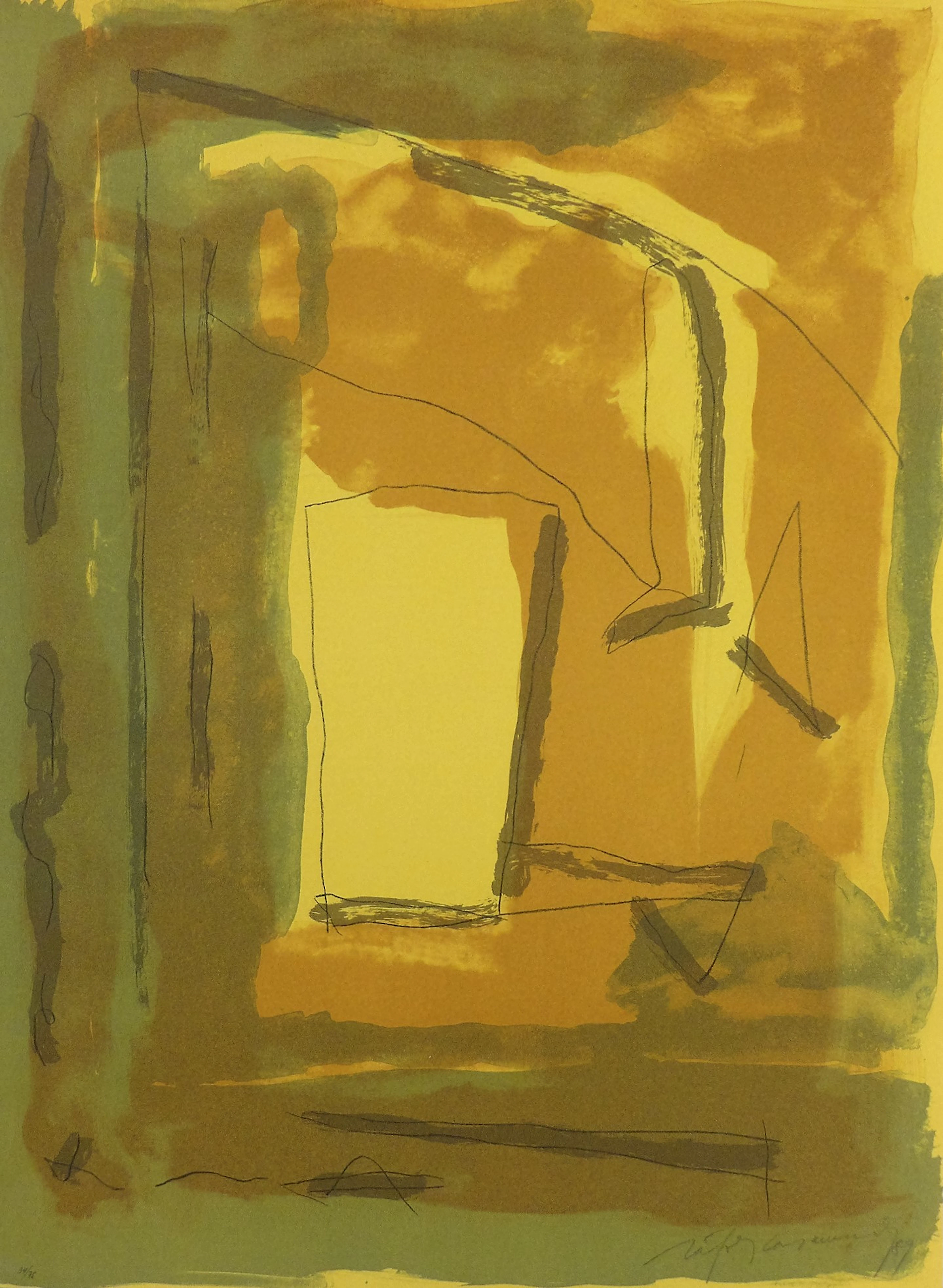 Alberto RAFOLS-CASAMADA - Xipre 3, 1989, Lithographie signée et numérotée
