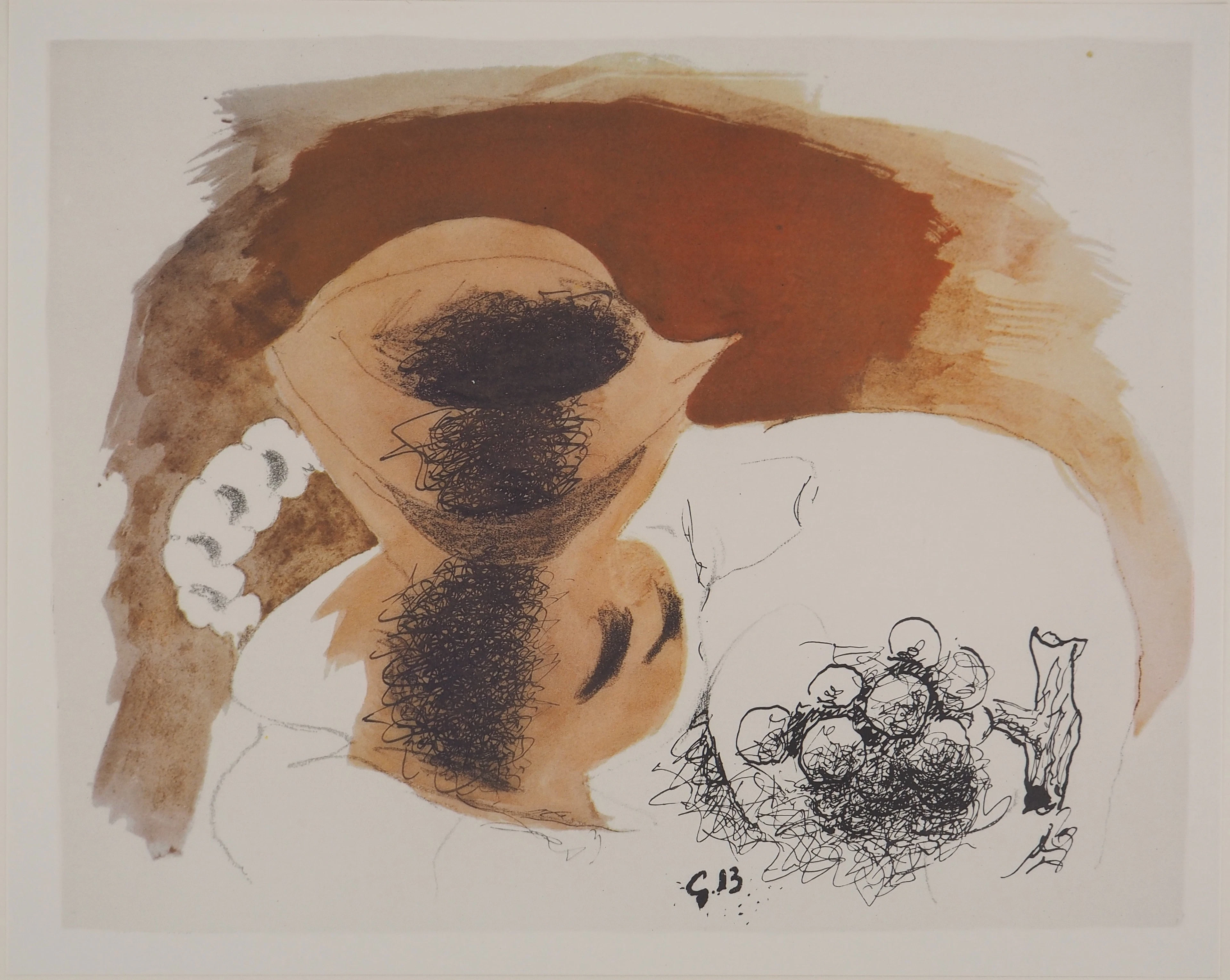 Georges BRAQUE : Nature morte au pichet, Phototypie signée