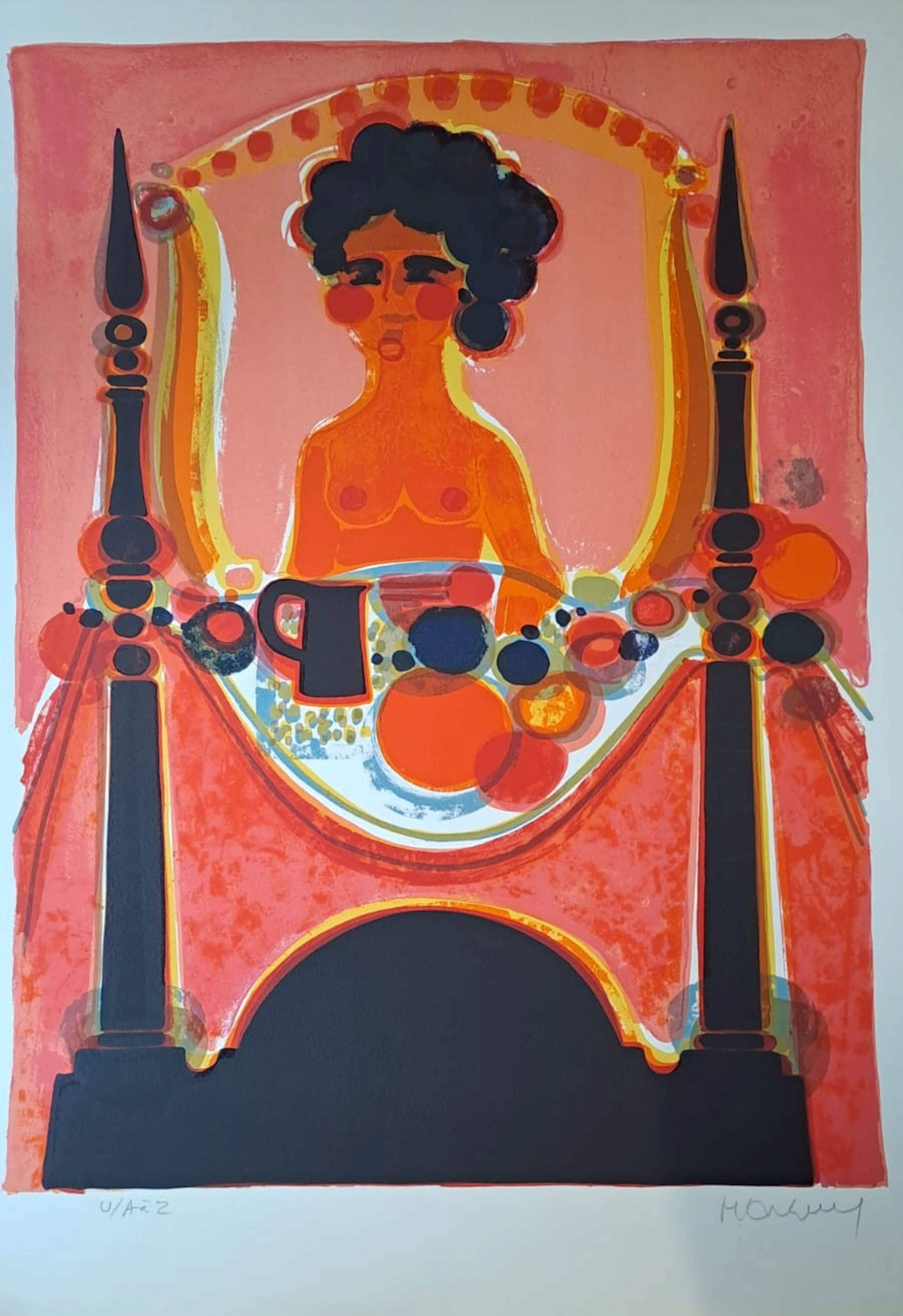Frédéric Menguy - Le Déjeuner, Les Angéliques, 1975 - Lithographies