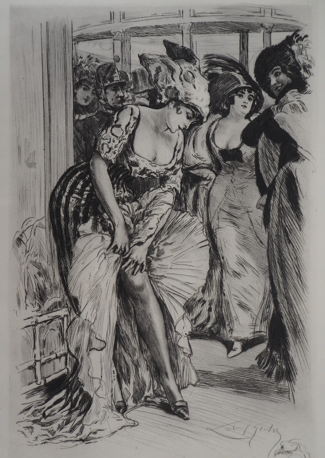 Alméry LOBEL-RICHE : Danseuse au cabaret - Gravure Originale Signée