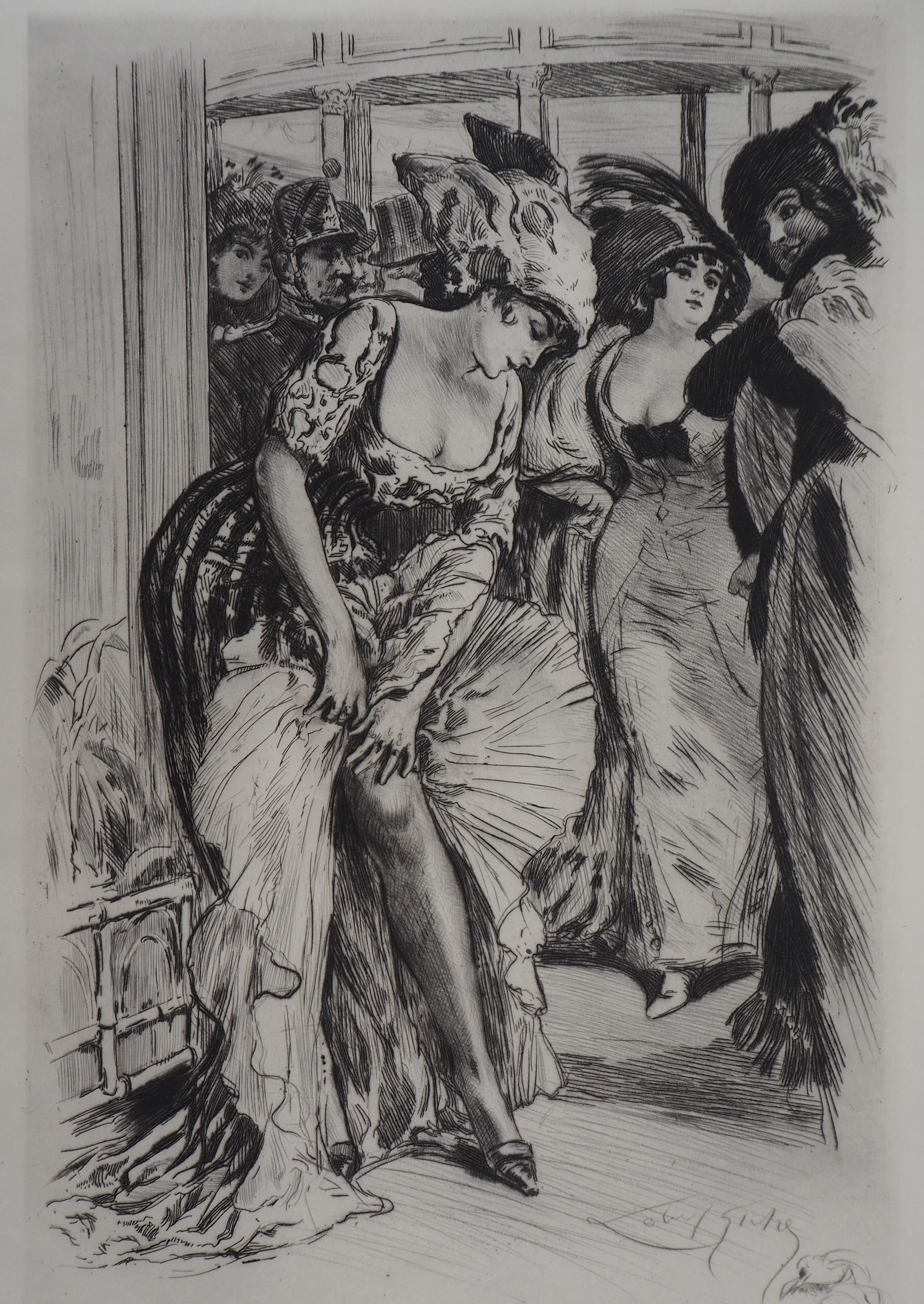 Alméry LOBEL-RICHE : Danseuse au cabaret - Gravure Originale Signée