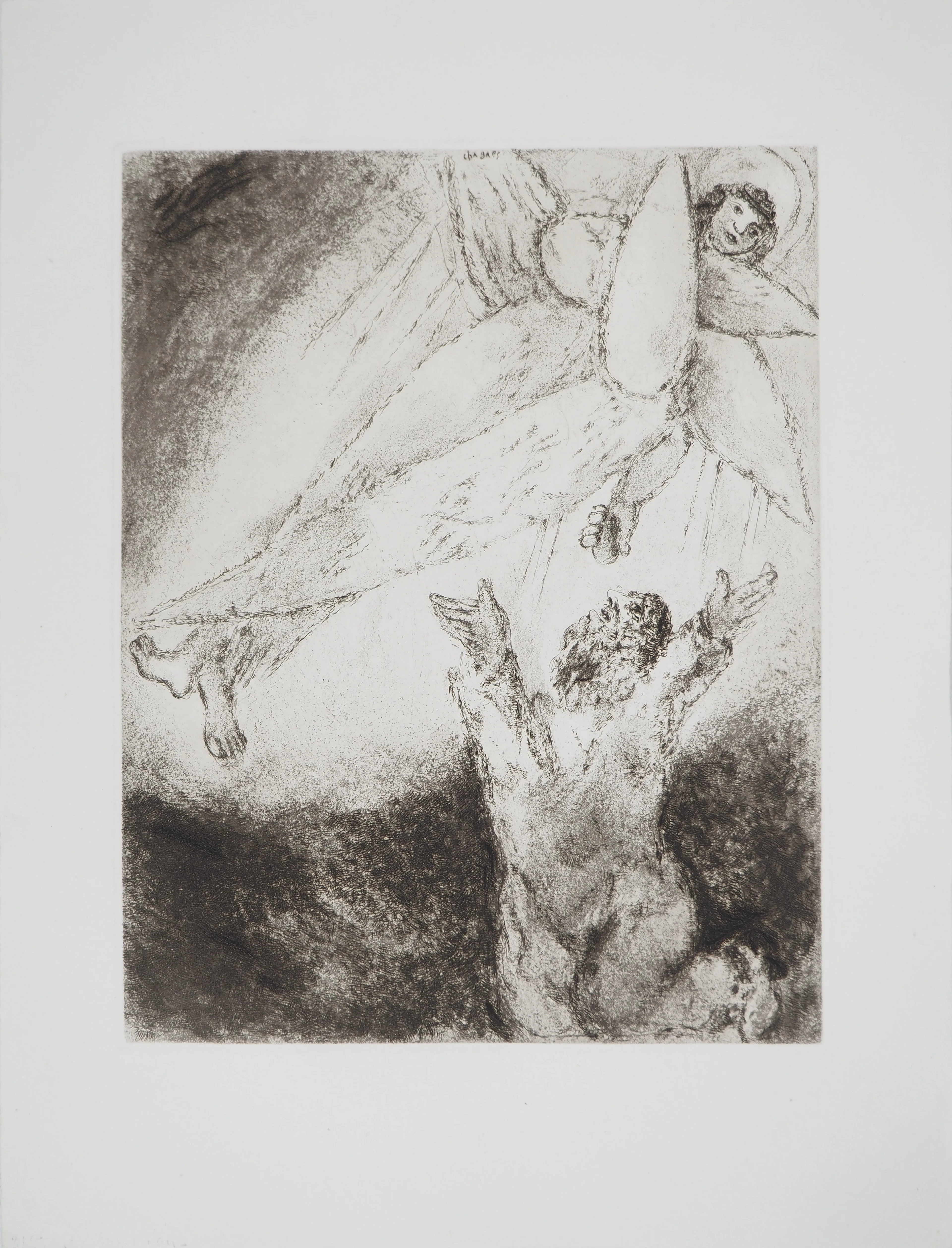 Marc CHAGALL : La vision d'Esaïe, Gravure originale signée
