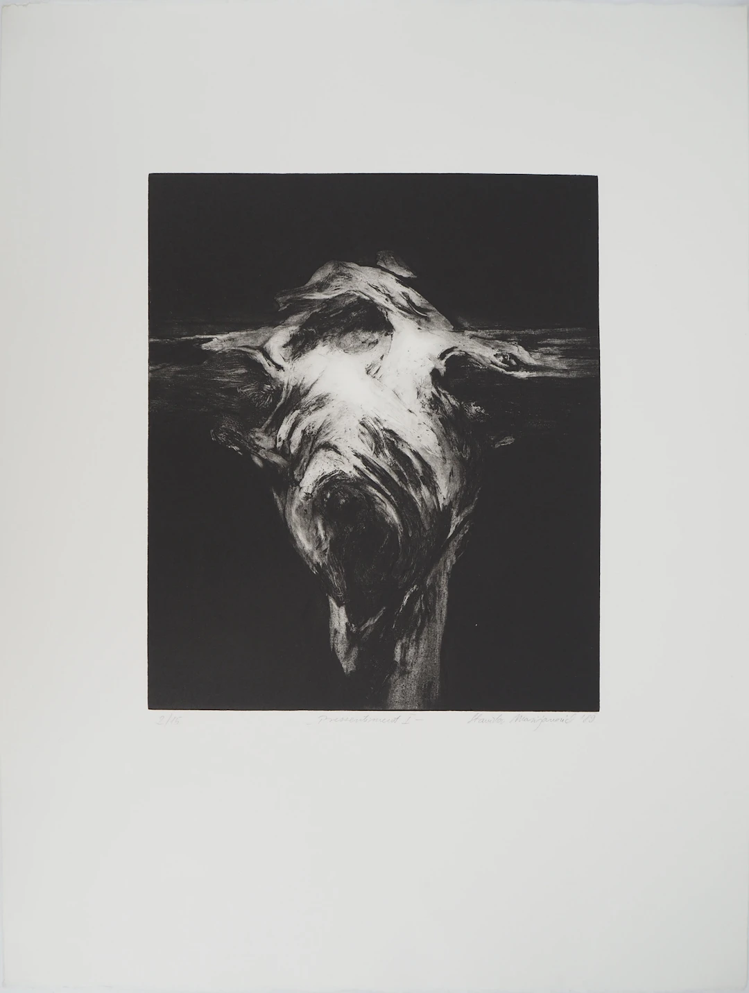 Stanislav MARIJANOVIC, Pressentiment I, 1989 - Gravure sur cuivre