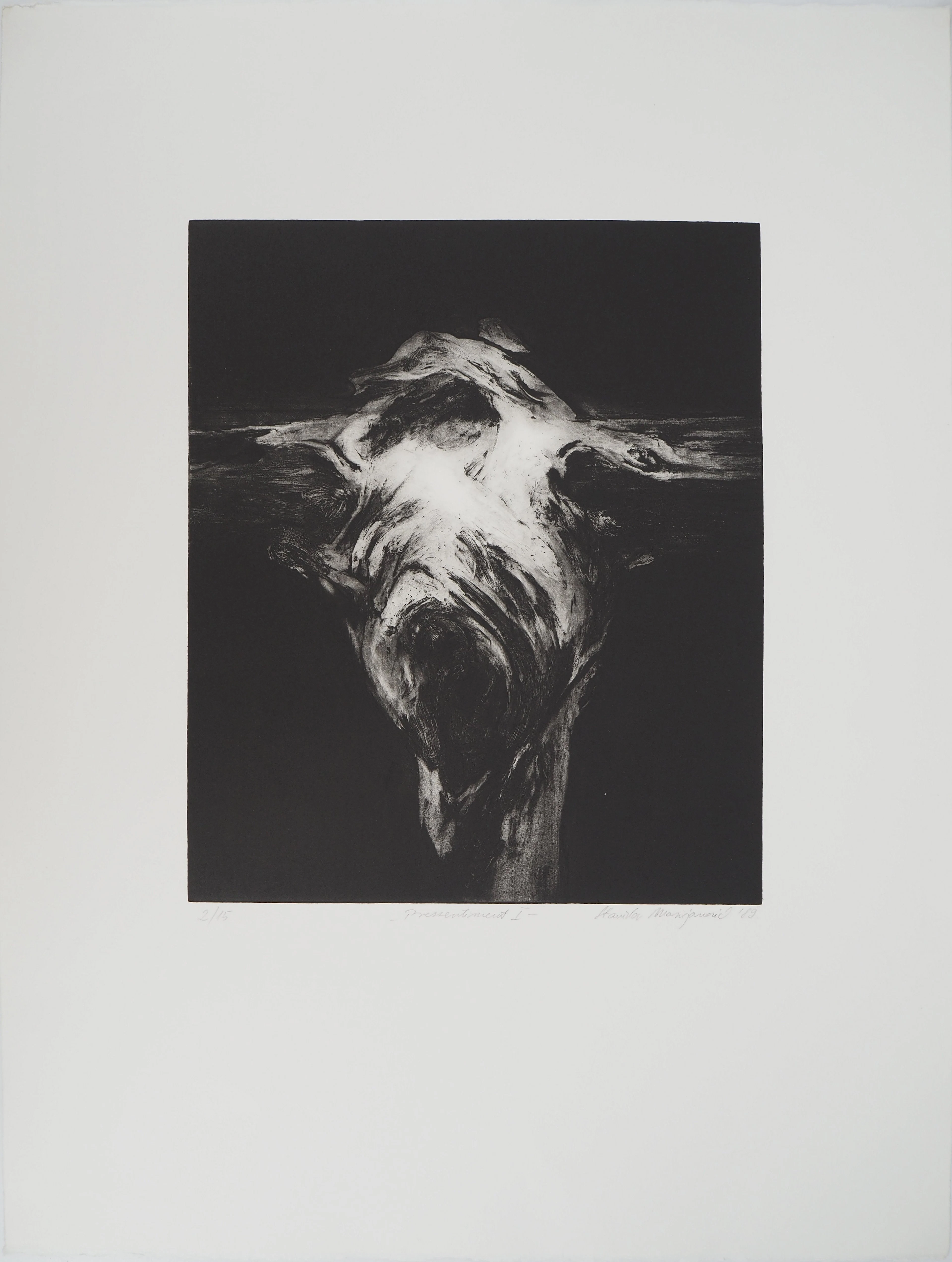 Stanislav MARIJANOVIC, Pressentiment I, 1989 - Gravure sur cuivre